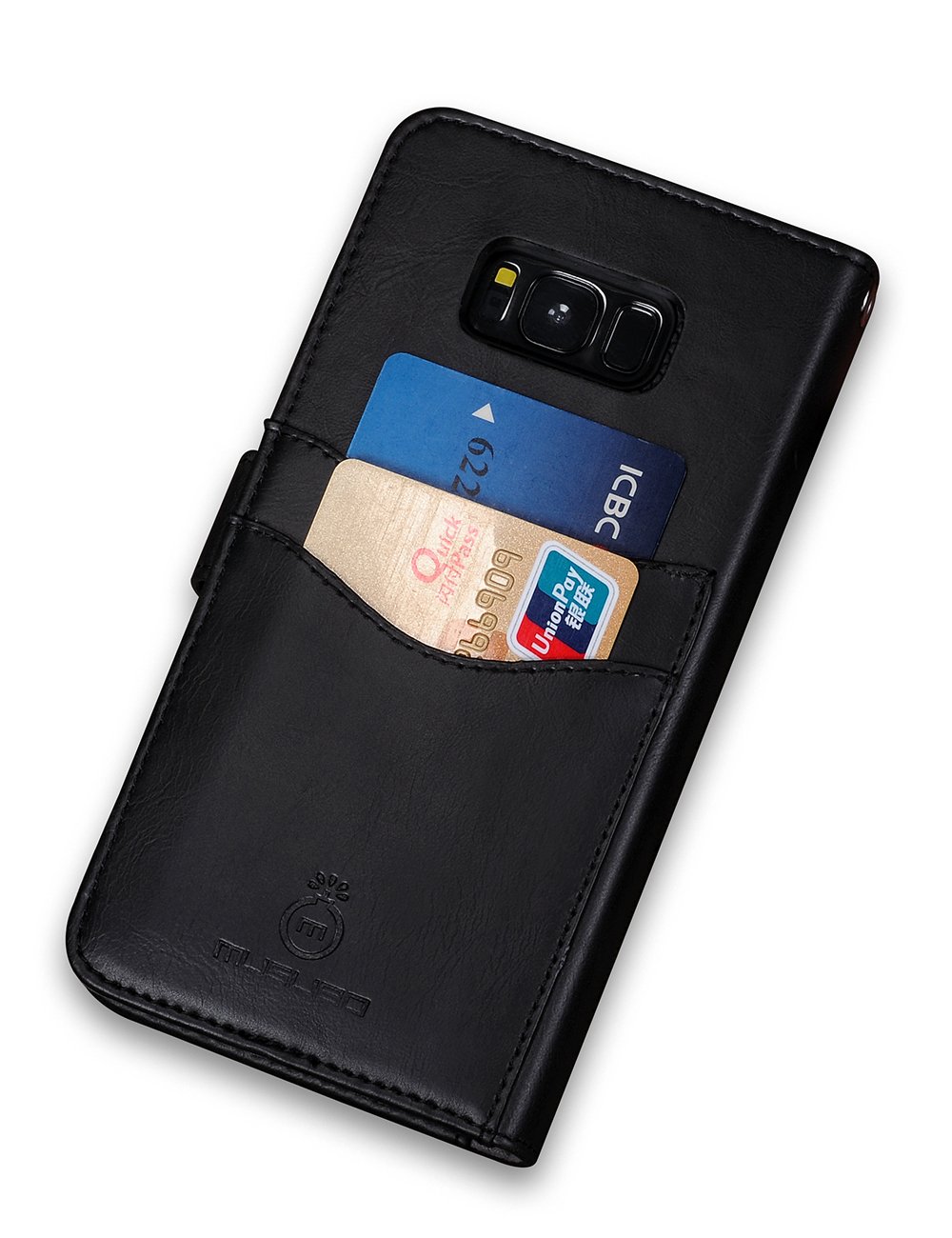 三星galaxy s8 钱包式手机壳,aiomao pu 皮革钱包式手机壳磁性可拆卸