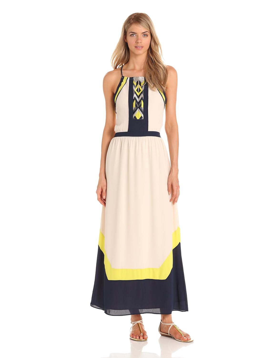 greylin womens amanda dress 象牙色 large