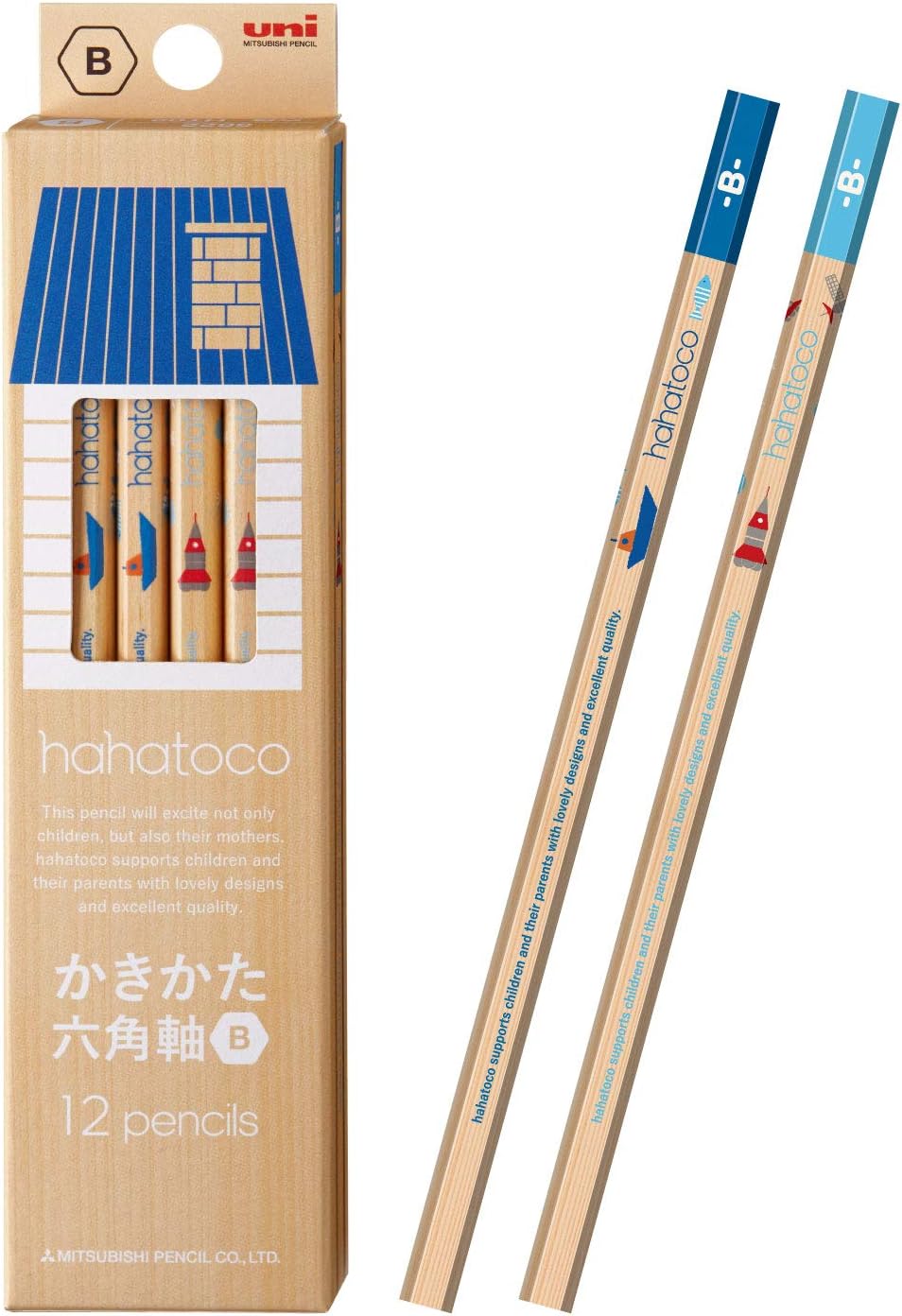 三菱铅笔 书写铅笔 hatoko木轴 ht02 b 宇宙&海 1道斯k5622b