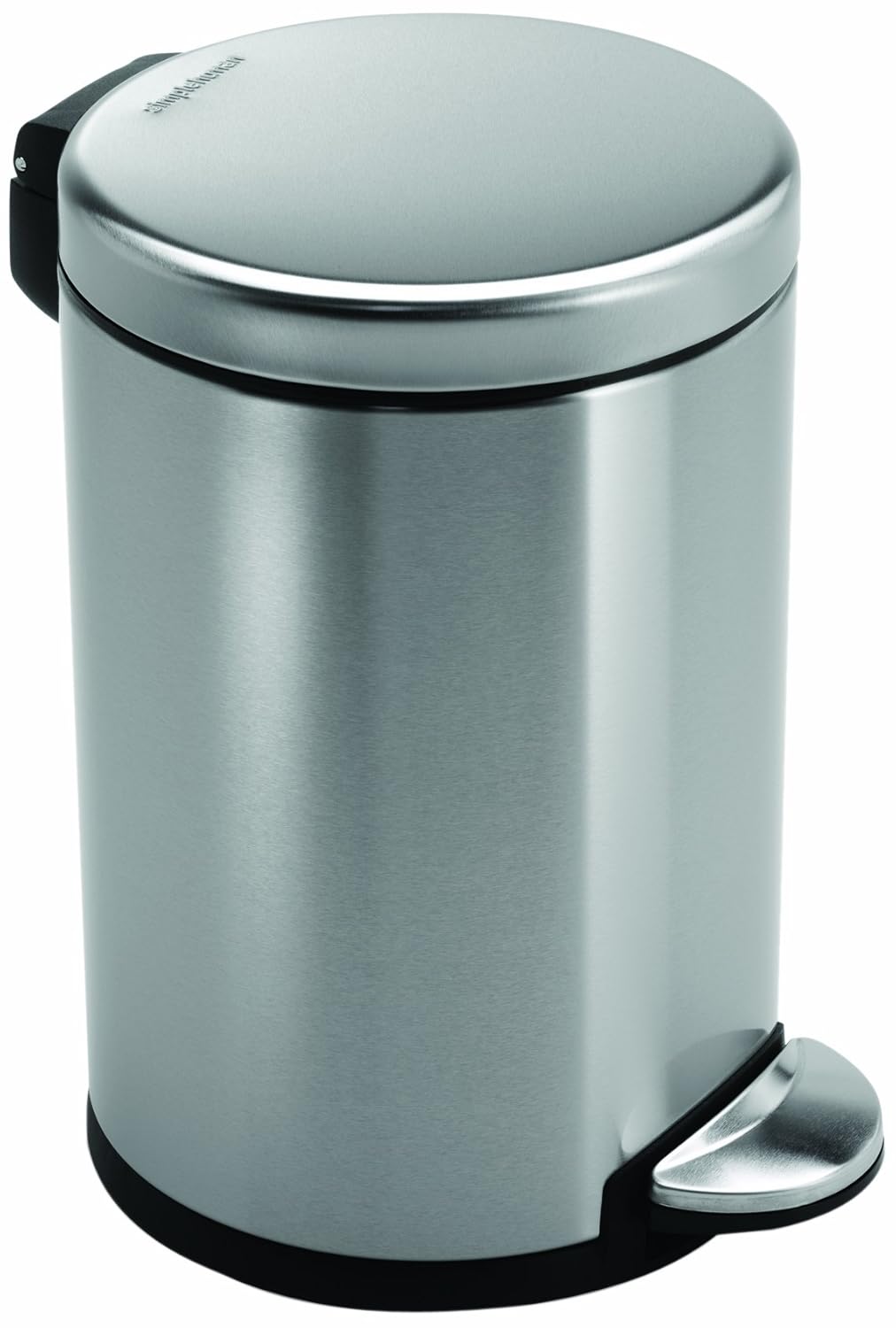 simplehuman 圆形 pedal bin – fingerprint-proof 拉丝不锈钢