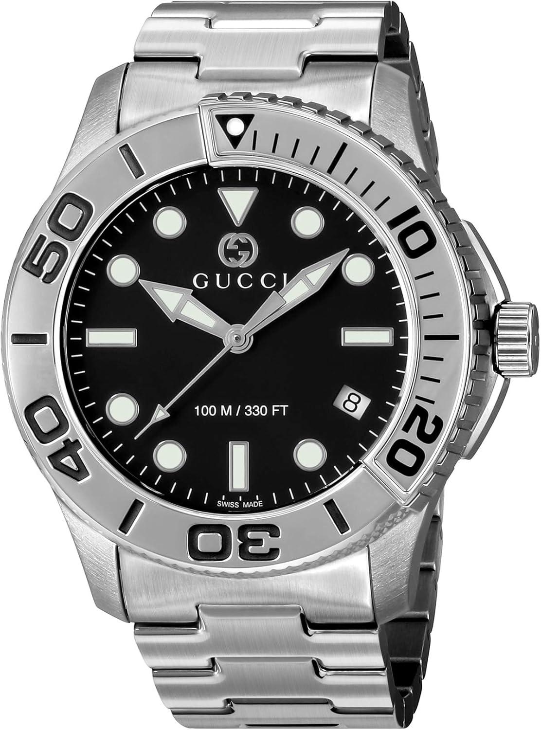 [古驰]gucci 腕表 潜水员 黑色表盘 ya126277 男士