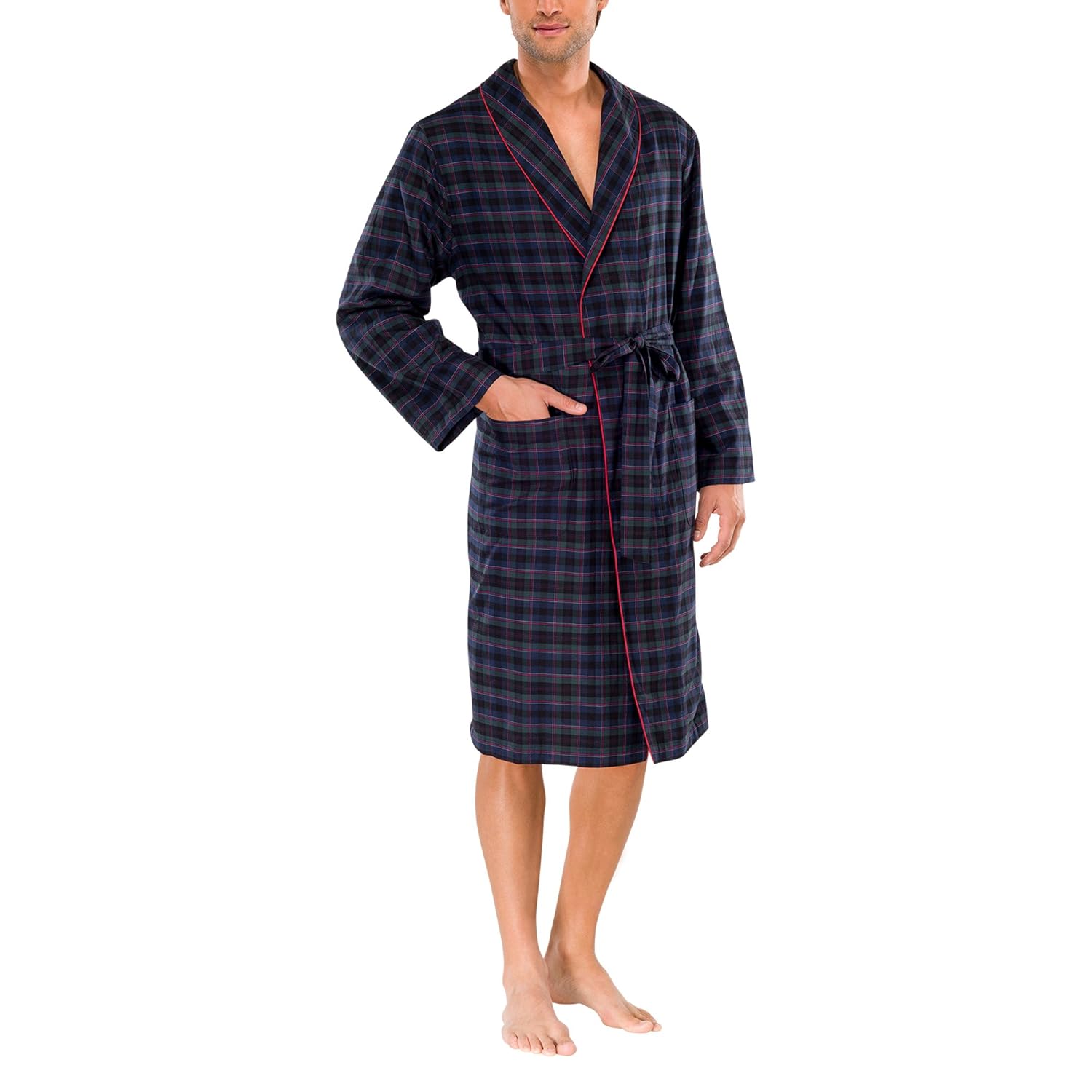 schiesser 男式 bademantel 浴袍 green (dunkelgrün