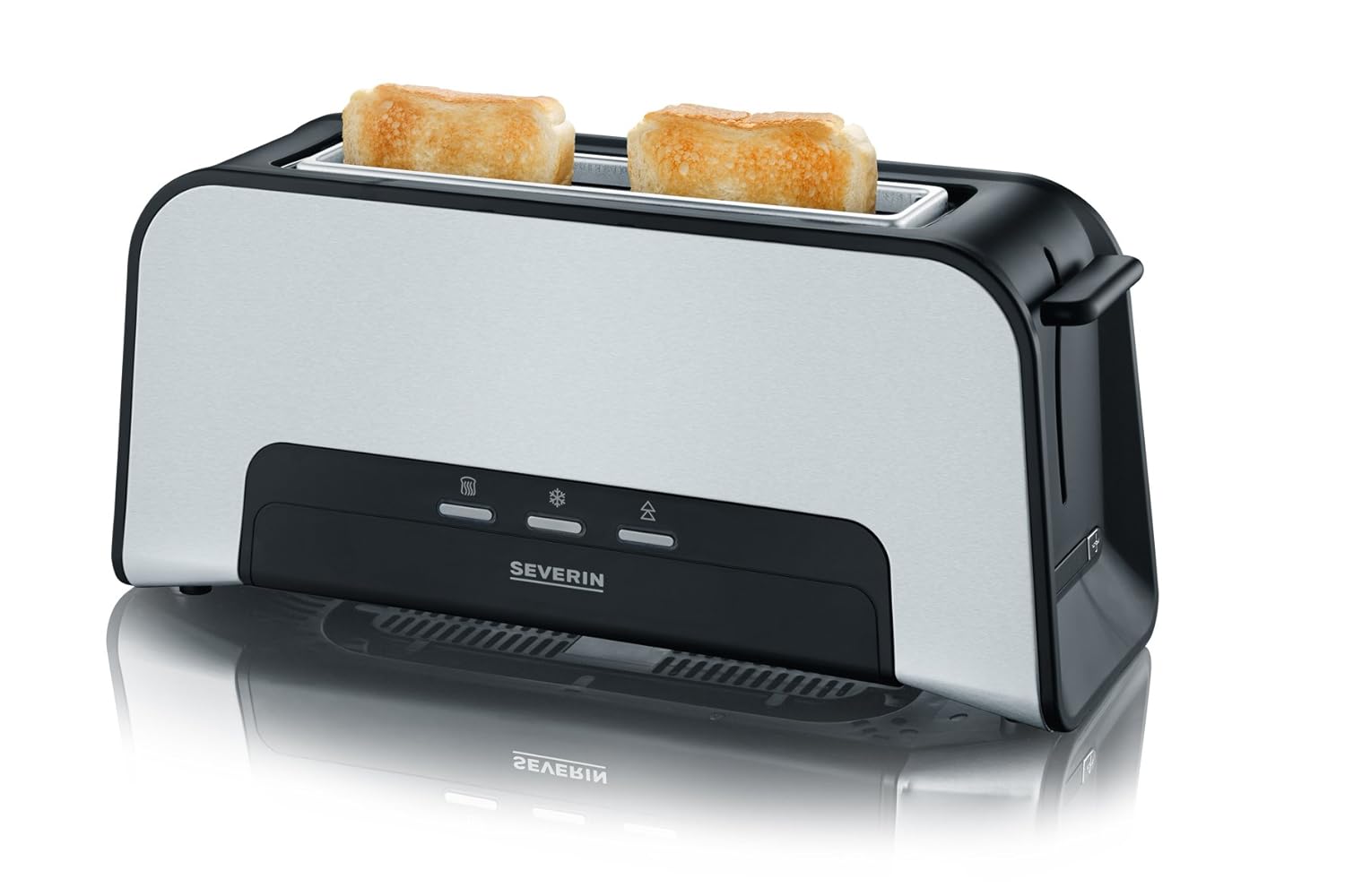 severin at 2260 自动长槽烤面包机"supreme",不锈钢拉丝/黑色