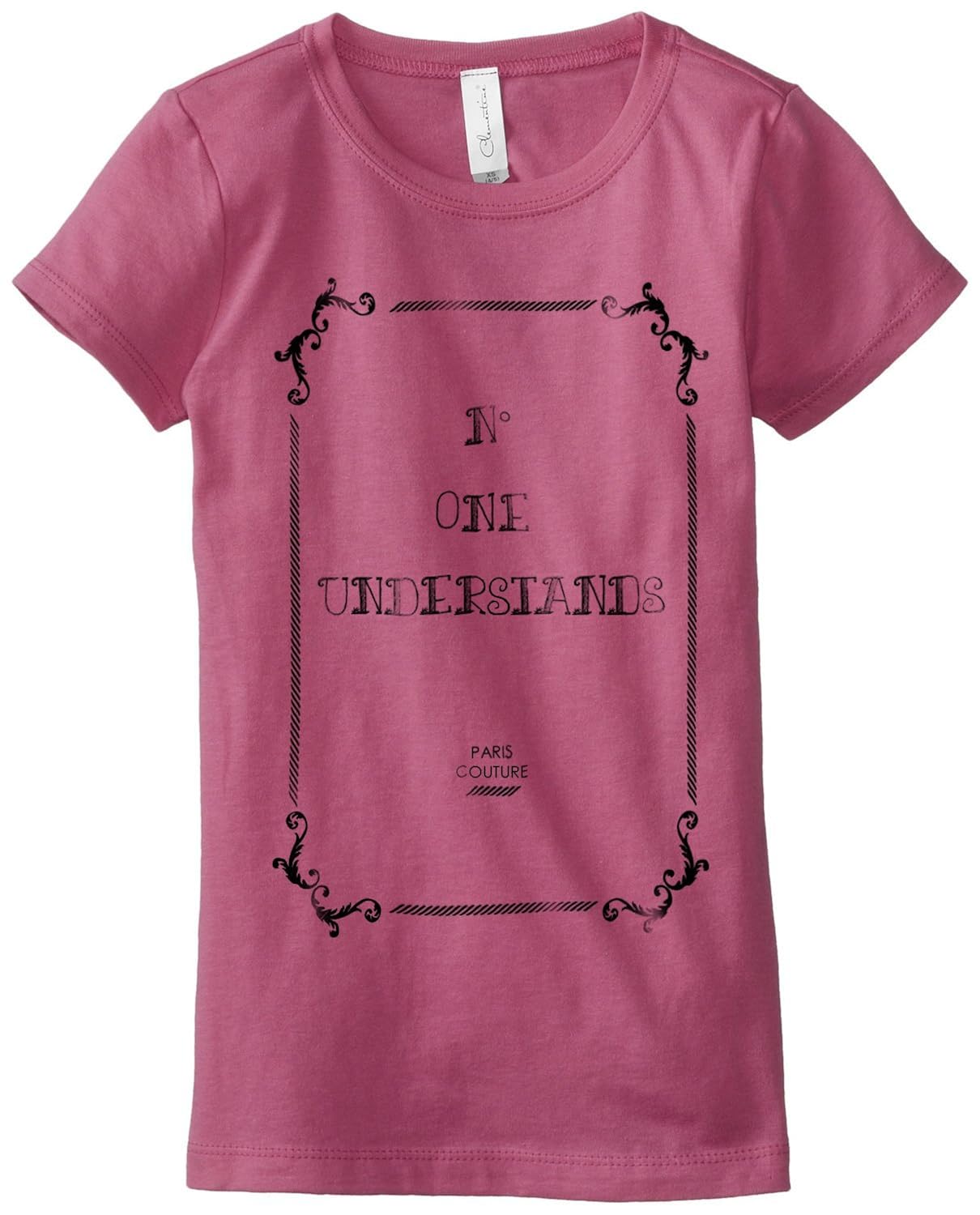 clementine girls no one understands crew-neck t-shirt raspberry