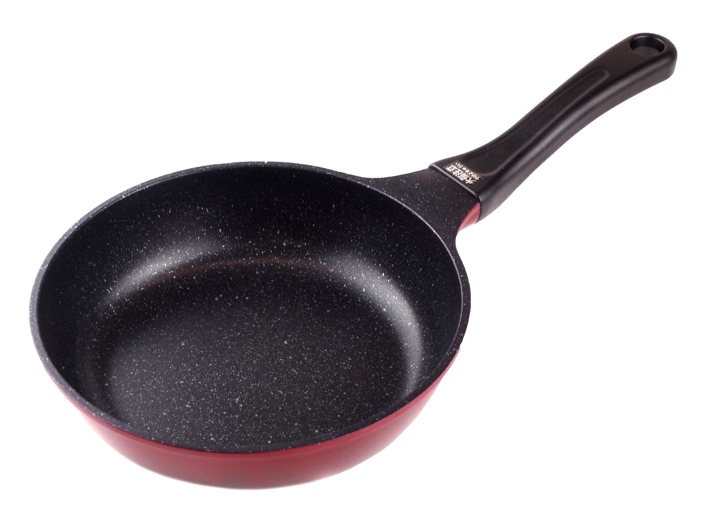 珍珠金属 轻微的大理石涂层 平底锅 红色 20cm hb-175