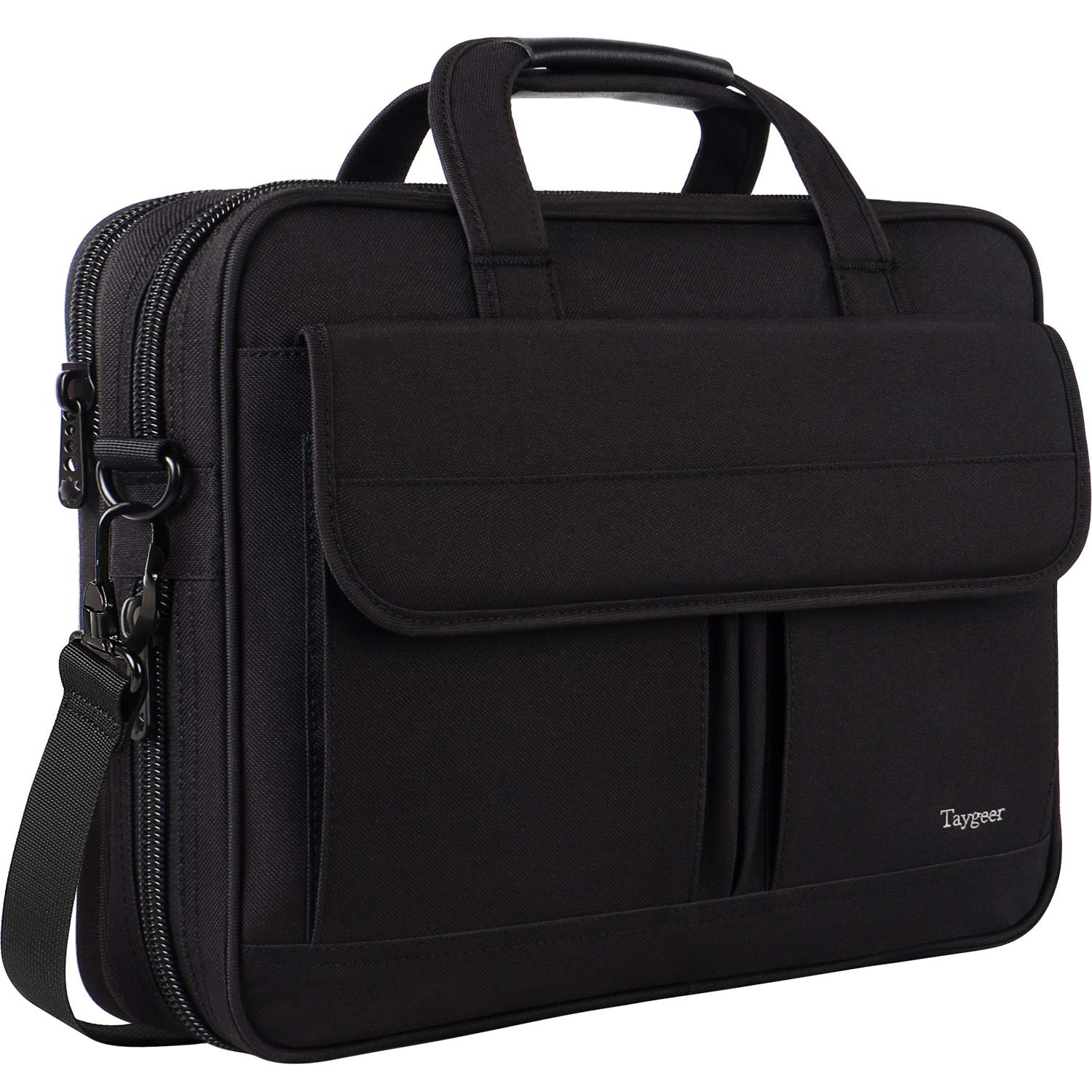 17 英寸笔记本电脑包,大号公文包男式女式,可扩展商务附件,taygeer