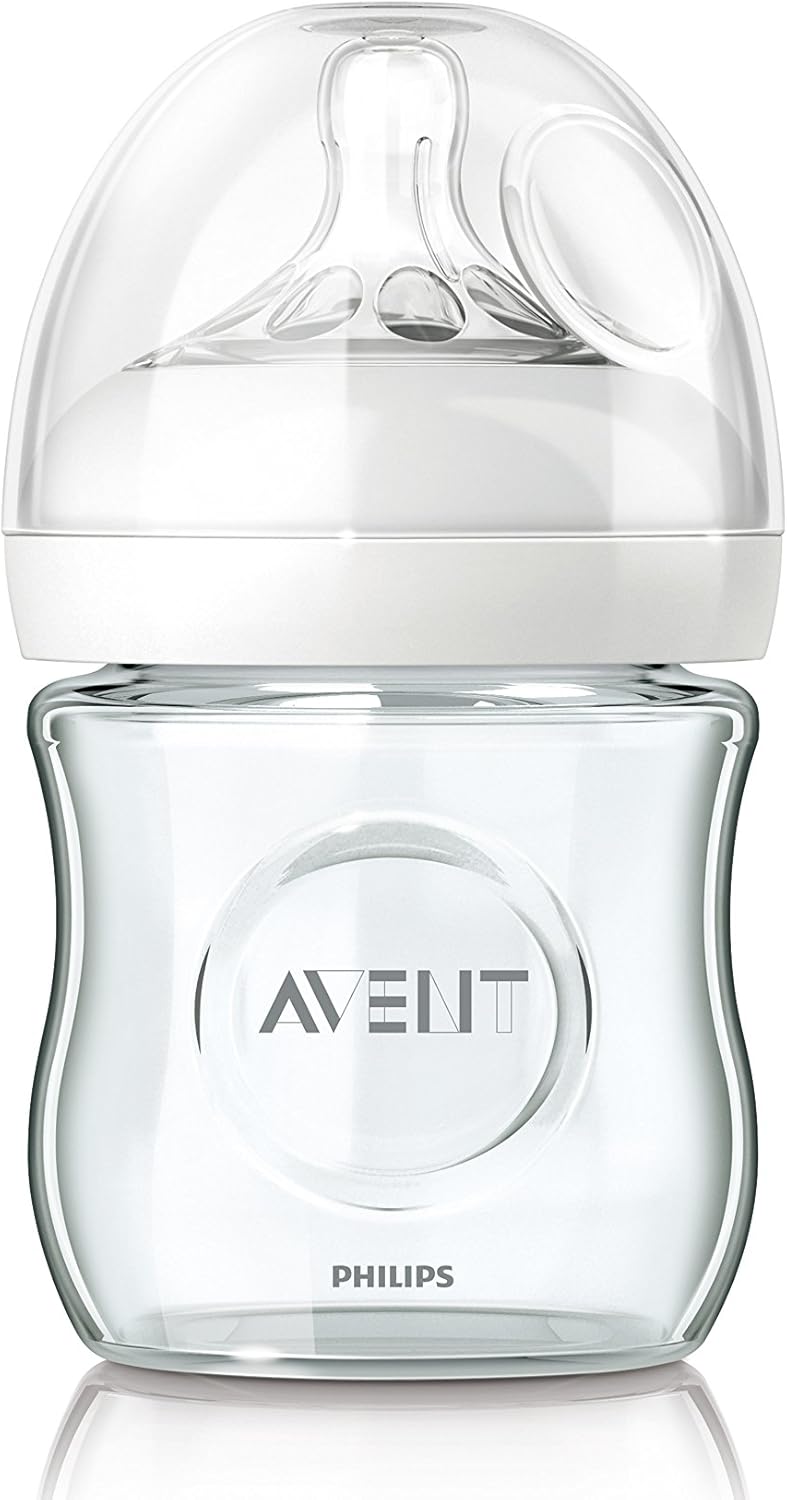 飞利浦 avent 新安怡 自然原生 宽口 玻璃 奶瓶 4oz/120ml 附1孔硅胶