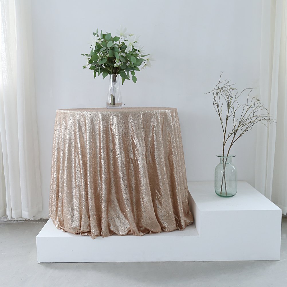 gfcc 72 圆形涤纶桌布 香槟色 132 round tablecloth 0619 champagne