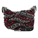 MARY FRANCES 波尔多风蚀点缀拉链迷你斜挎包