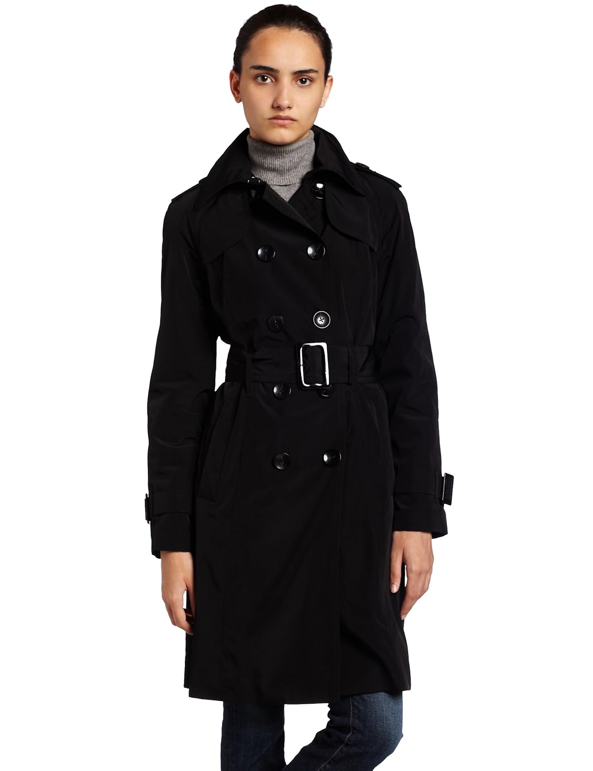 伦敦雾女式女性风衣 黑色 small