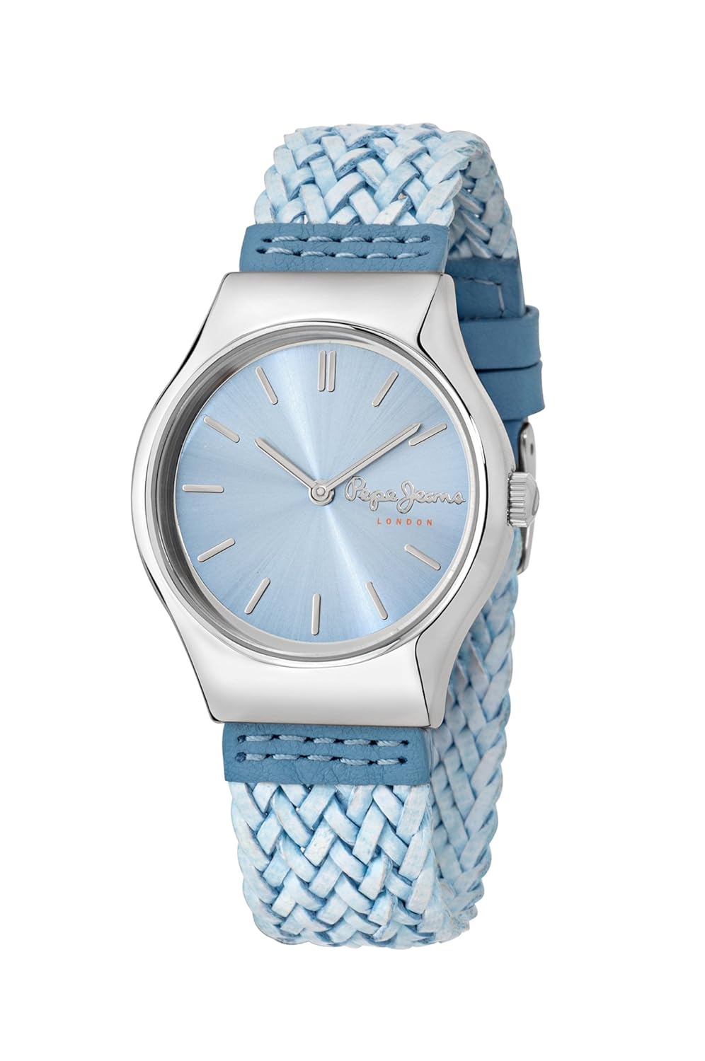 pepe jeans joey 女式石英手表蓝色表盘 analogue 显示