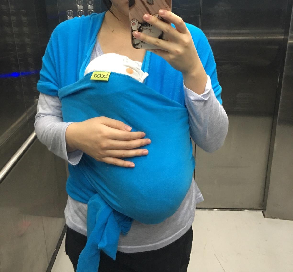 boba wrap 婴儿包裹式背巾 有机棉款 深灰色