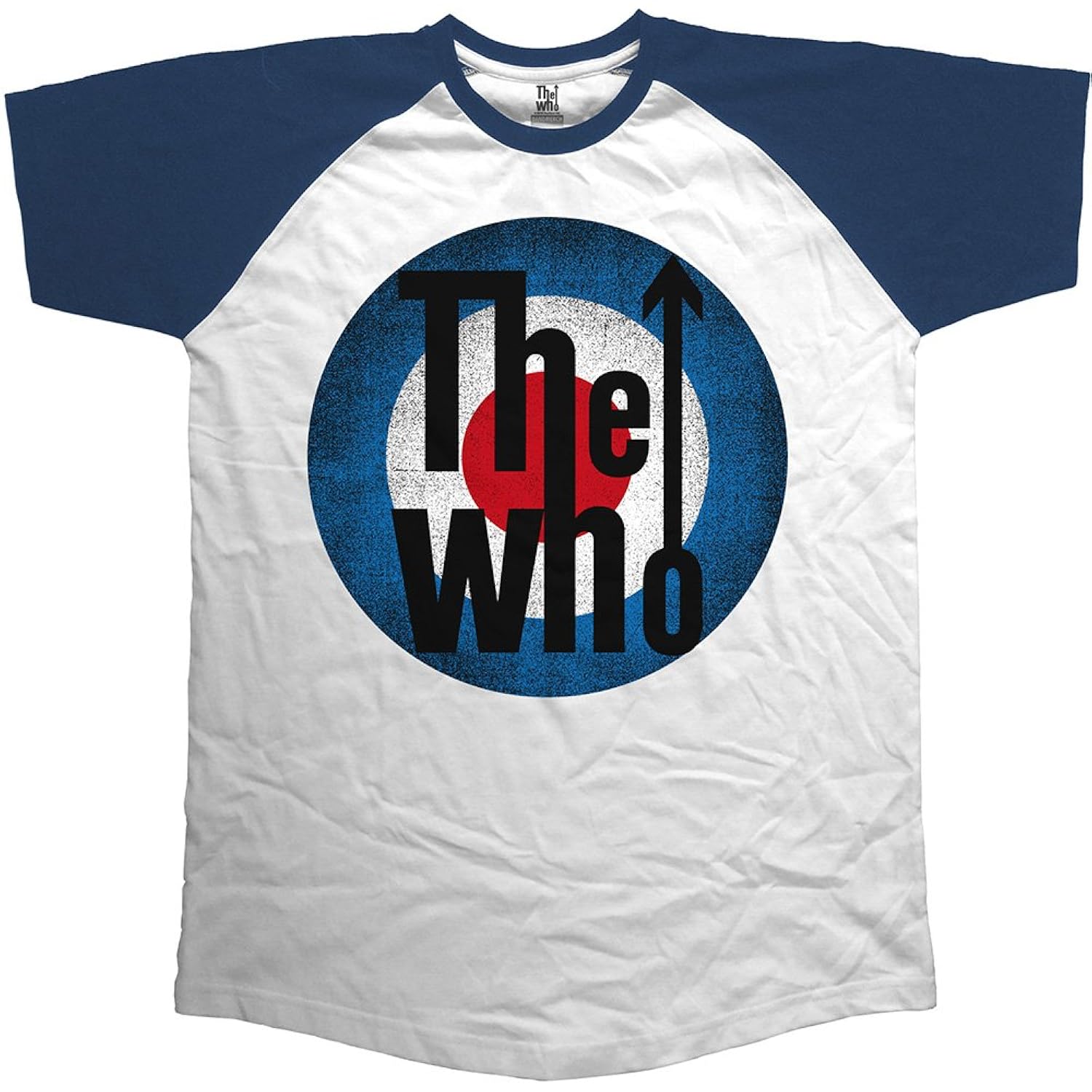 rockoff 贸易男式 the who 复古目标插肩袖 t 恤,白色,小号