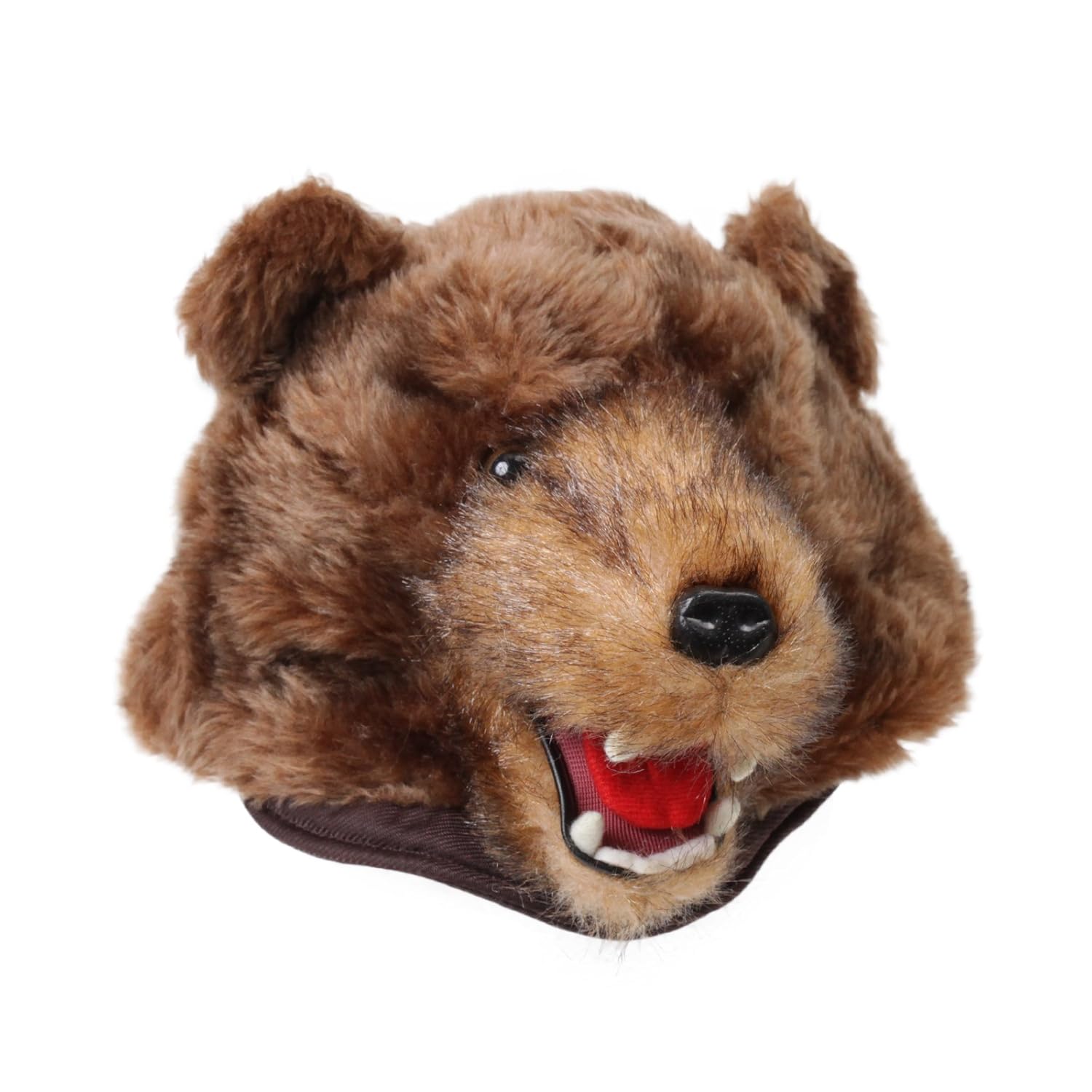 毛绒玩具涤纶 bear 动物帽(棕色)