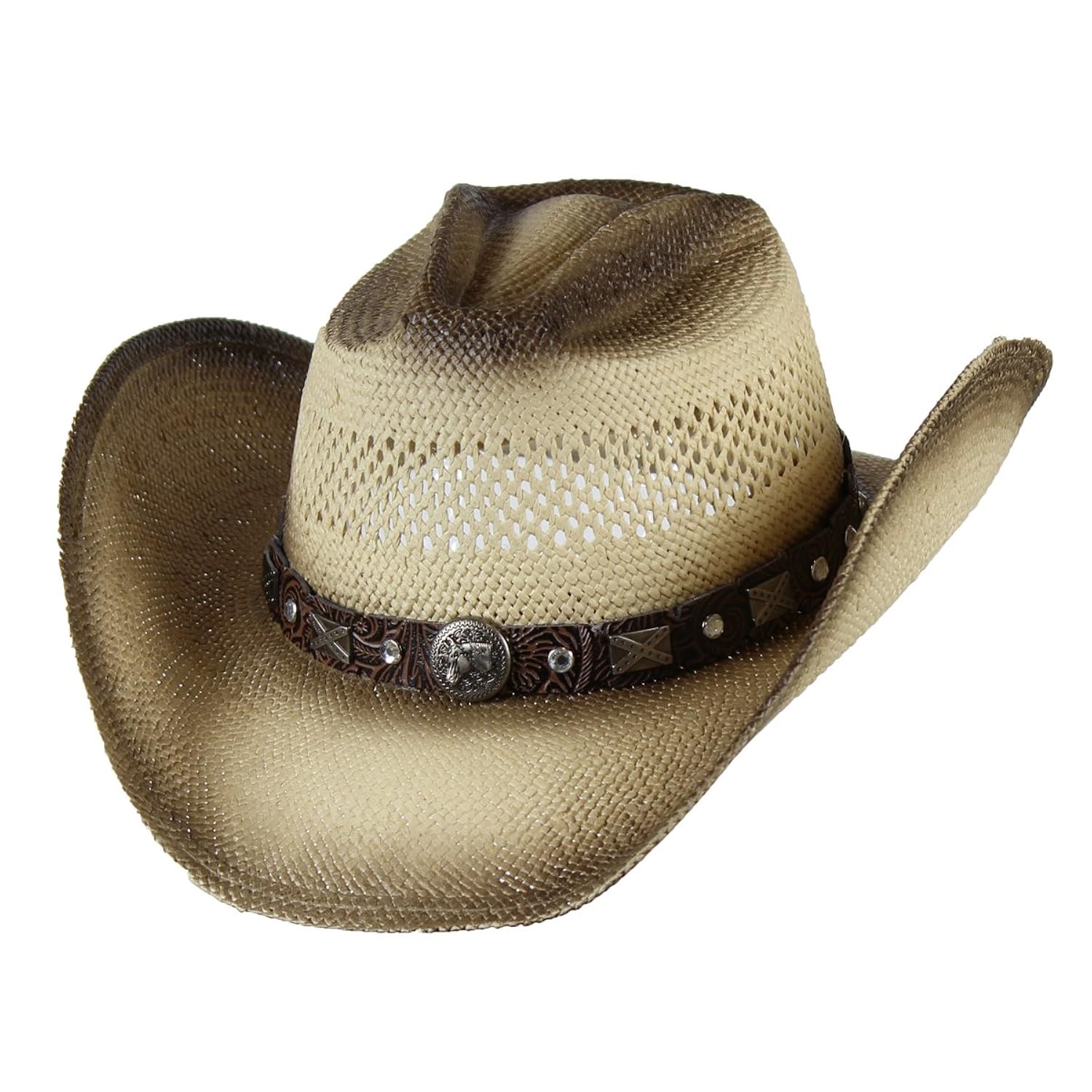 saddleback hats shapeable tea stain toyo straw cowboy hat w