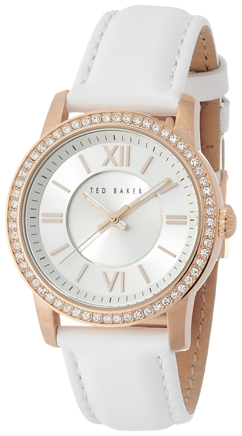 ted baker 女士 te2113 智能休闲三手白色皮革手表