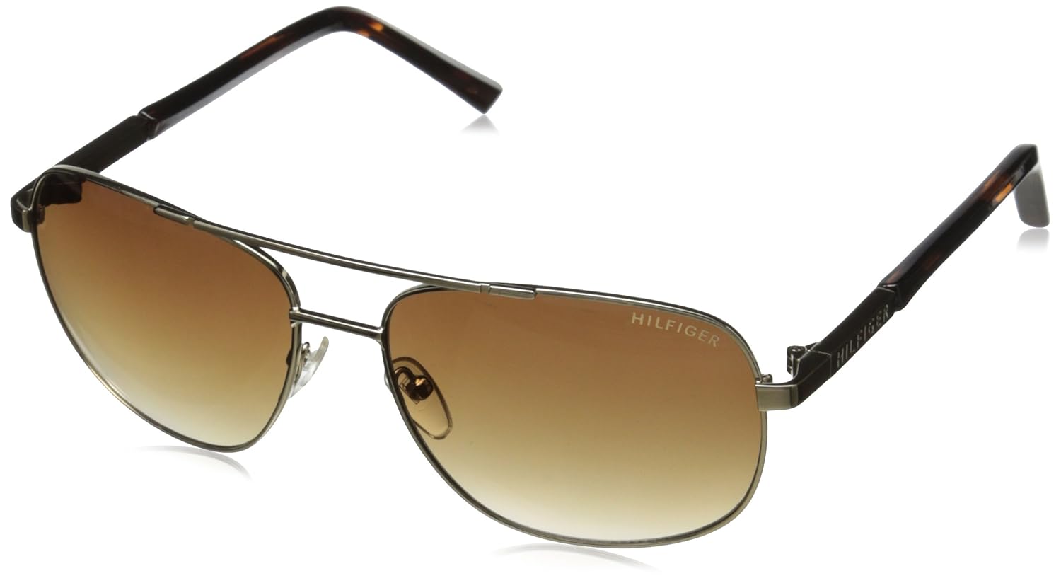 tommy hilfiger 女士 ths dm91 gld-trt/g b gold & tortoise 60 mm