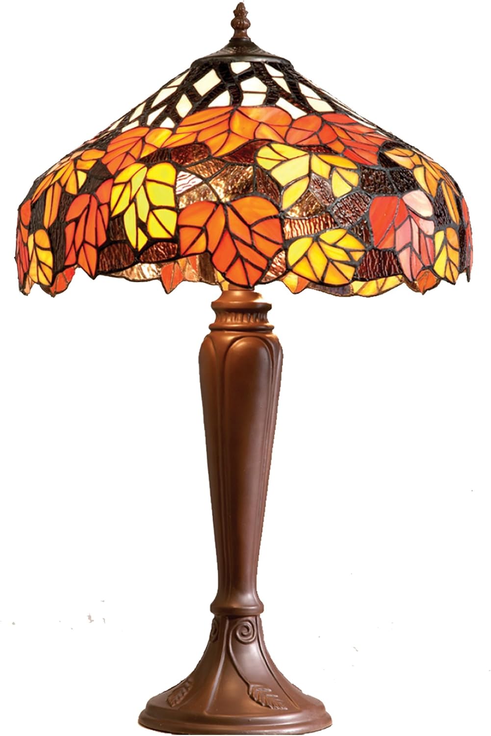 loxton lighting 40cm 红色叶子台灯,橙色