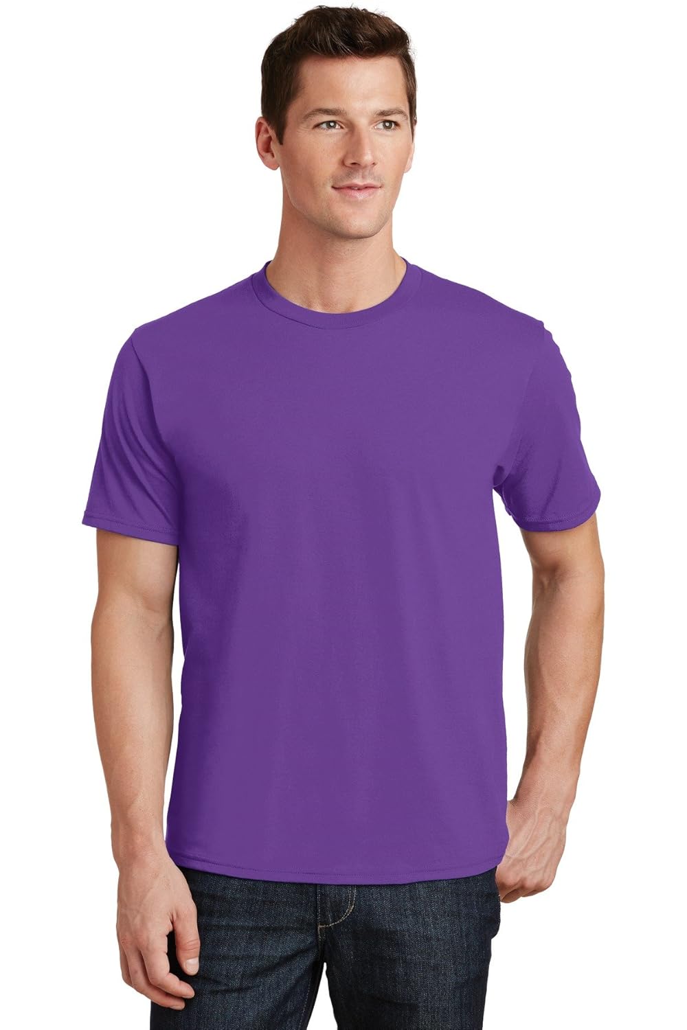 port & company mens fan favorite tee pc450 -true purple 5xl 【po