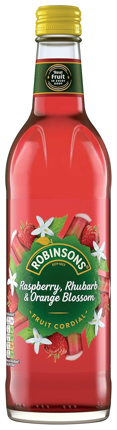 robinsons fruit cordials raspberry, rhubarb and orange blossom