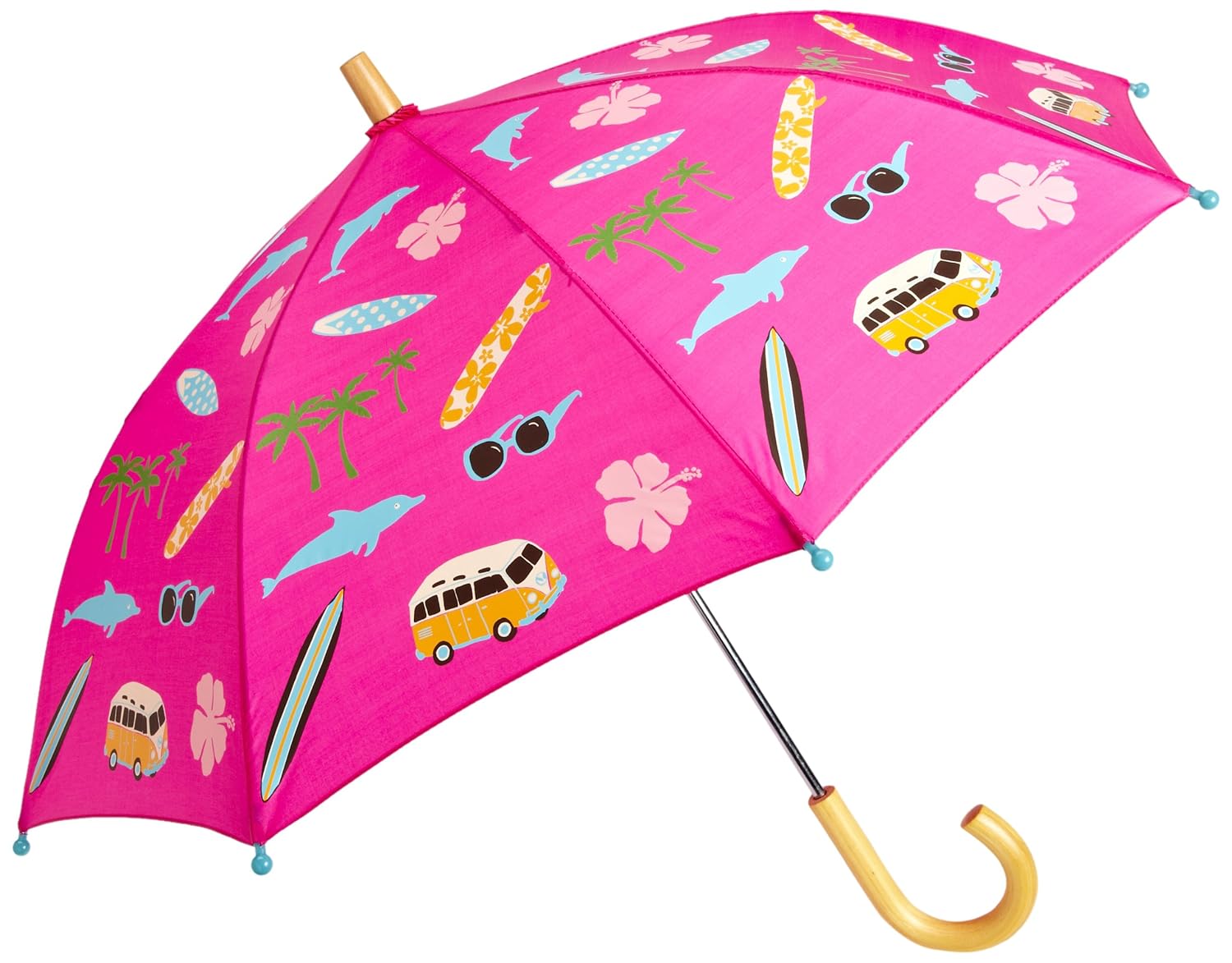 hatley 女童 sufer 女孩雨伞 粉色 23 inch long (28 inch across