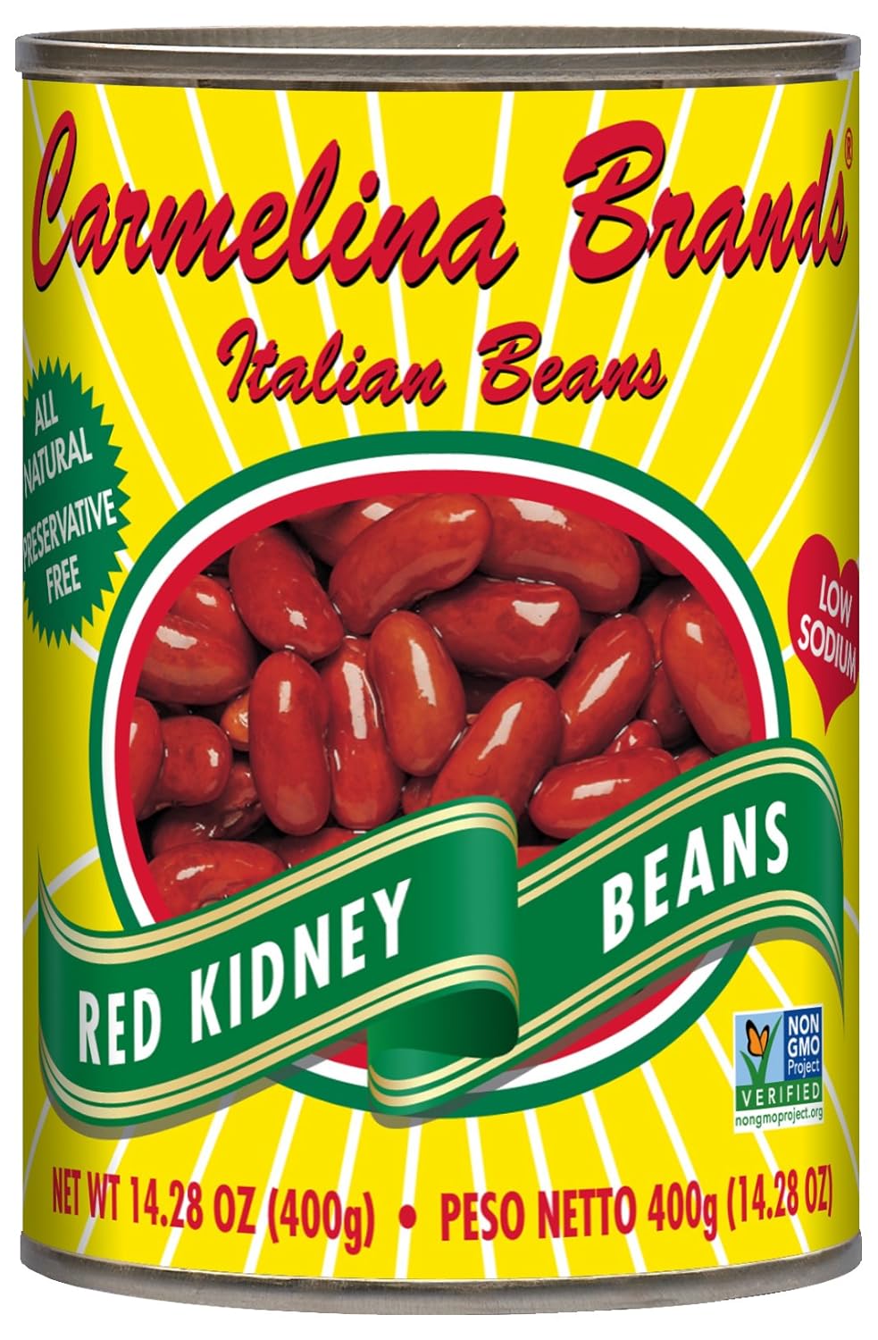carmelina brands italian red kidney beans, 14.