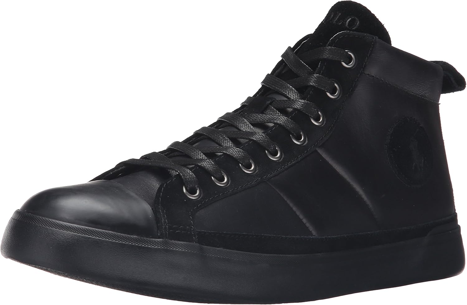 polo ralph lauren clarke 男士麂皮时尚运动鞋 黑色 11 m us