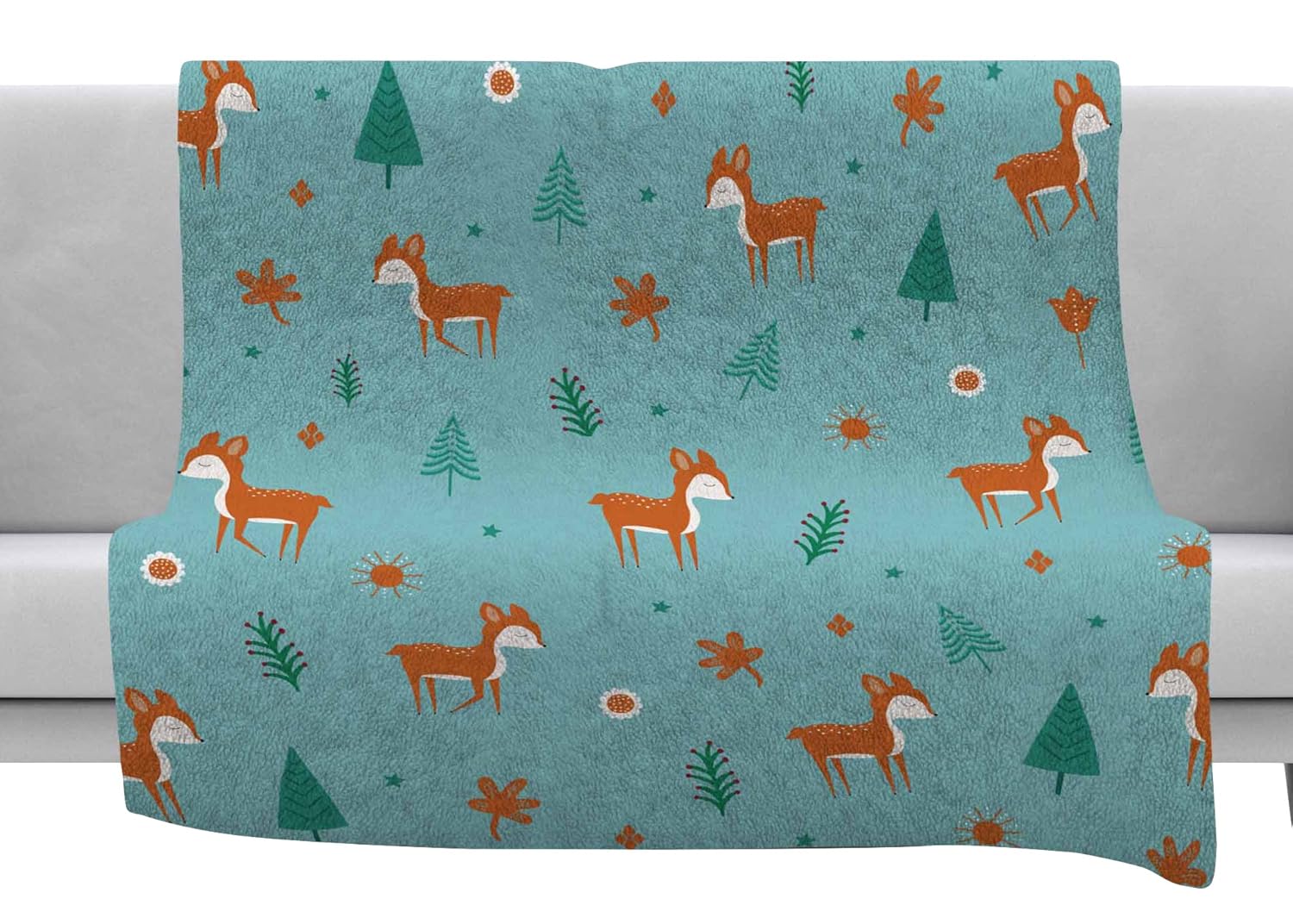 cristina bianco 设计可爱鹿图案羊毛毯 50x60; 60x80 cb2008afb03