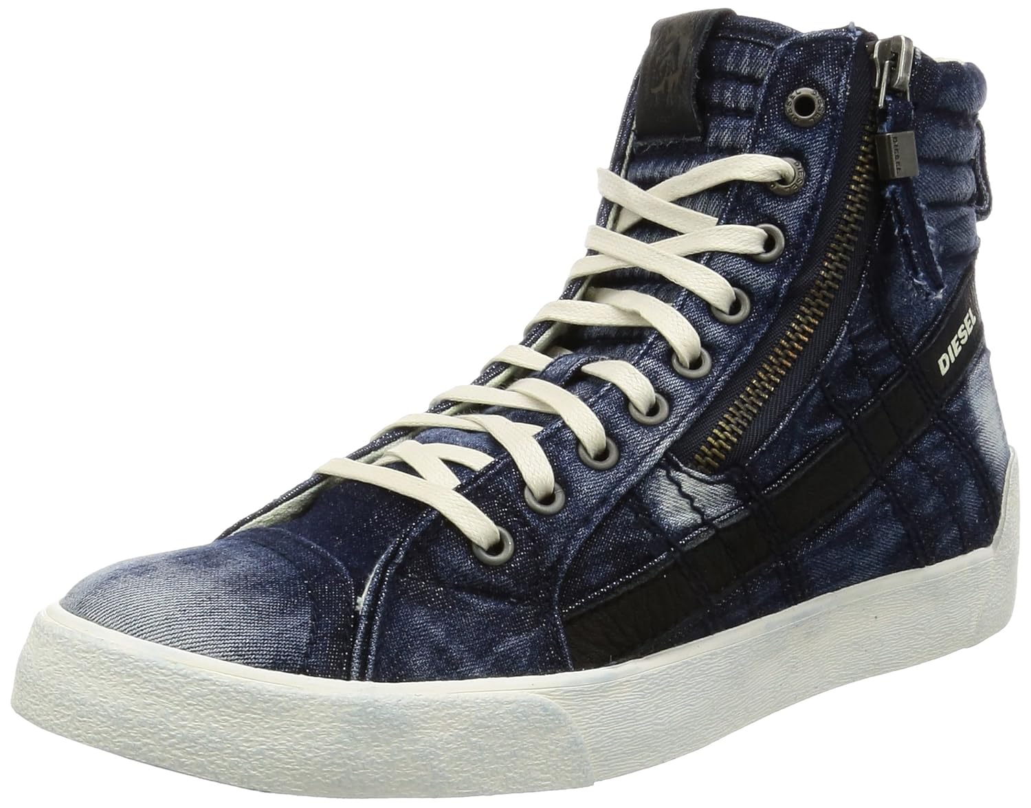 diesel 男式 d-velows d-string plus denim 时尚运动鞋