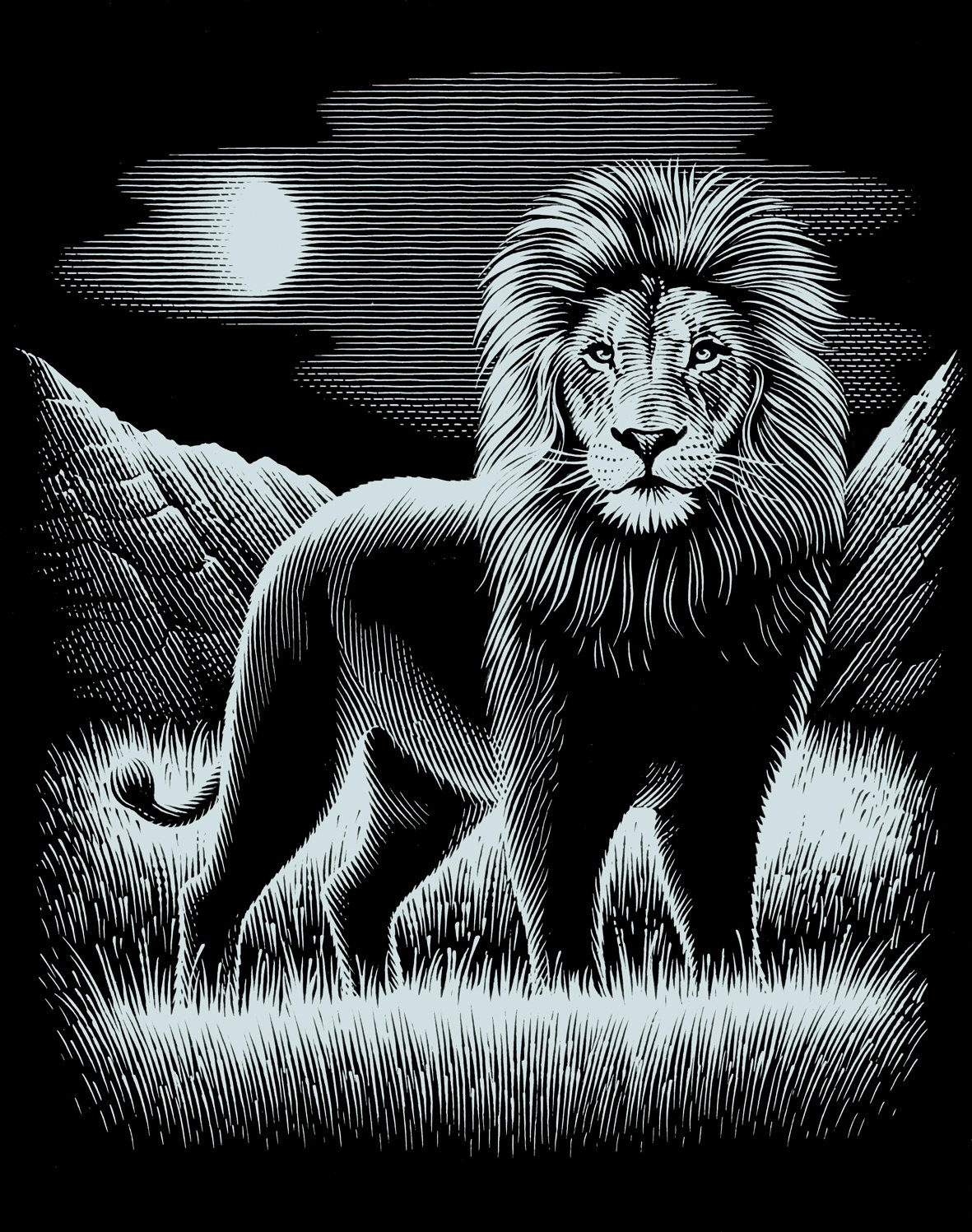 5 厘米,银色 狮子 silber