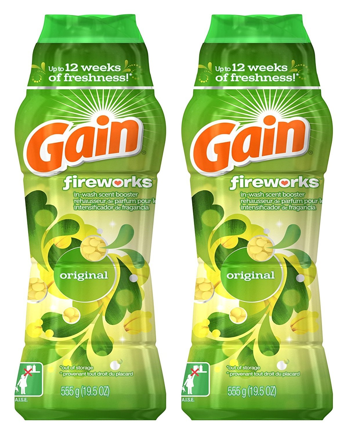 gain fires洗衣增香剂,原版,19.5 盎司(2 瓶装)