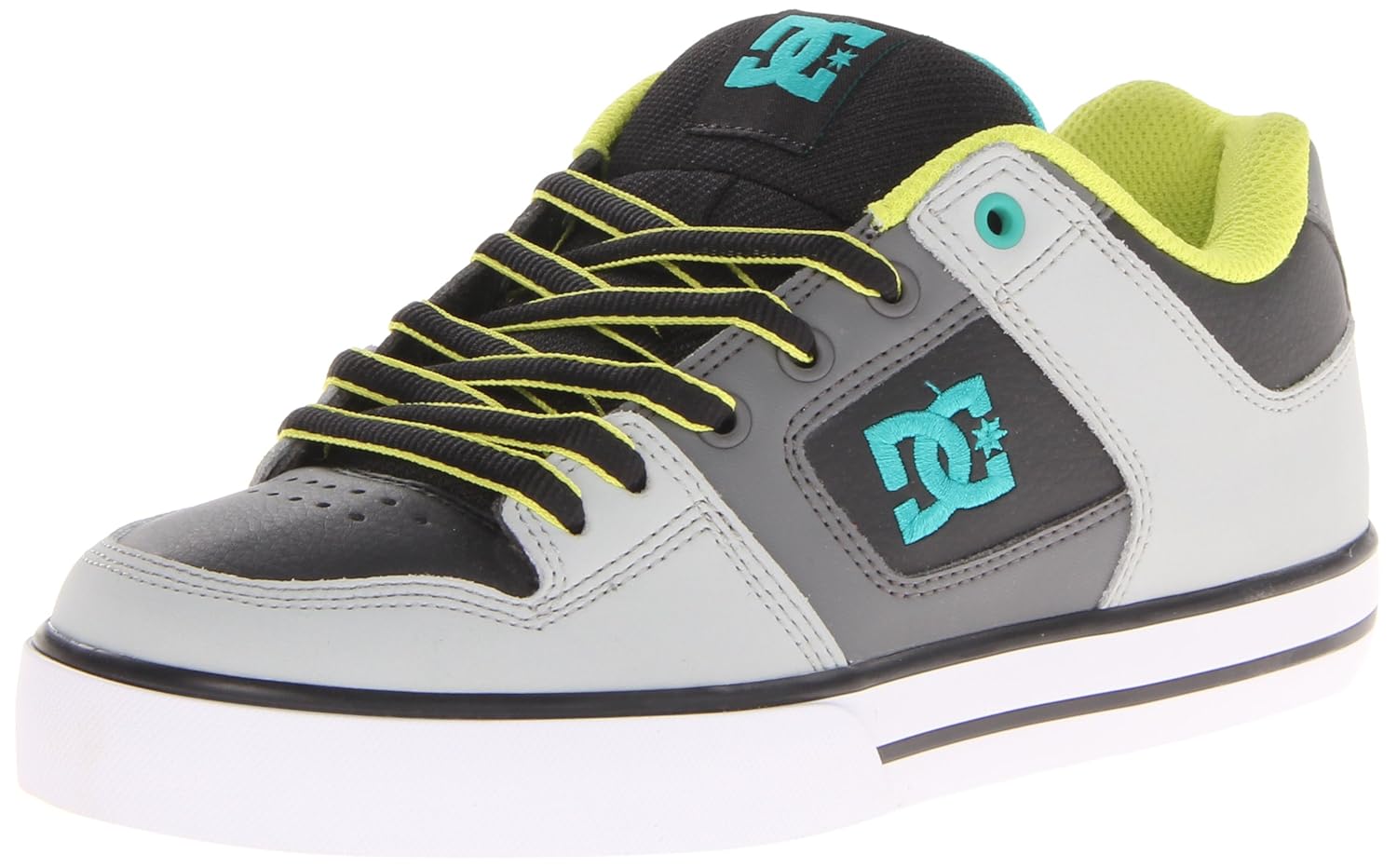 dc mens pure lace-up fashion sneaker,light grey/mantis,10.