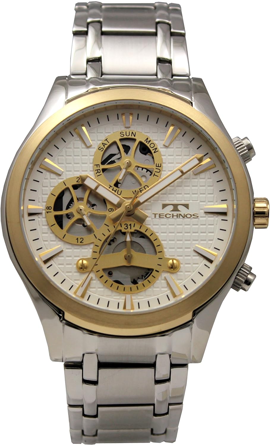 [天克诺]technos 手表 多功能 t6498gw 男士