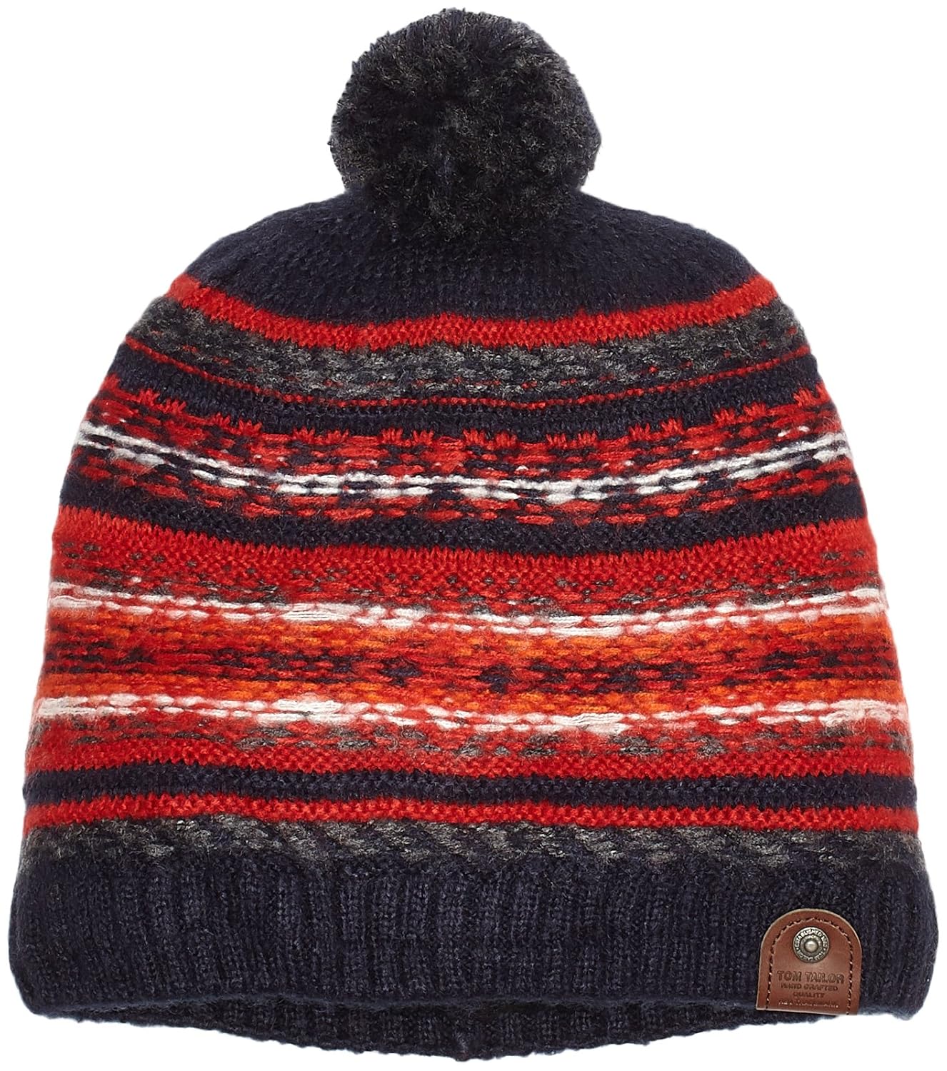 tom tailor 男式提花帽球帽贝尼,(深红色 4245),均码