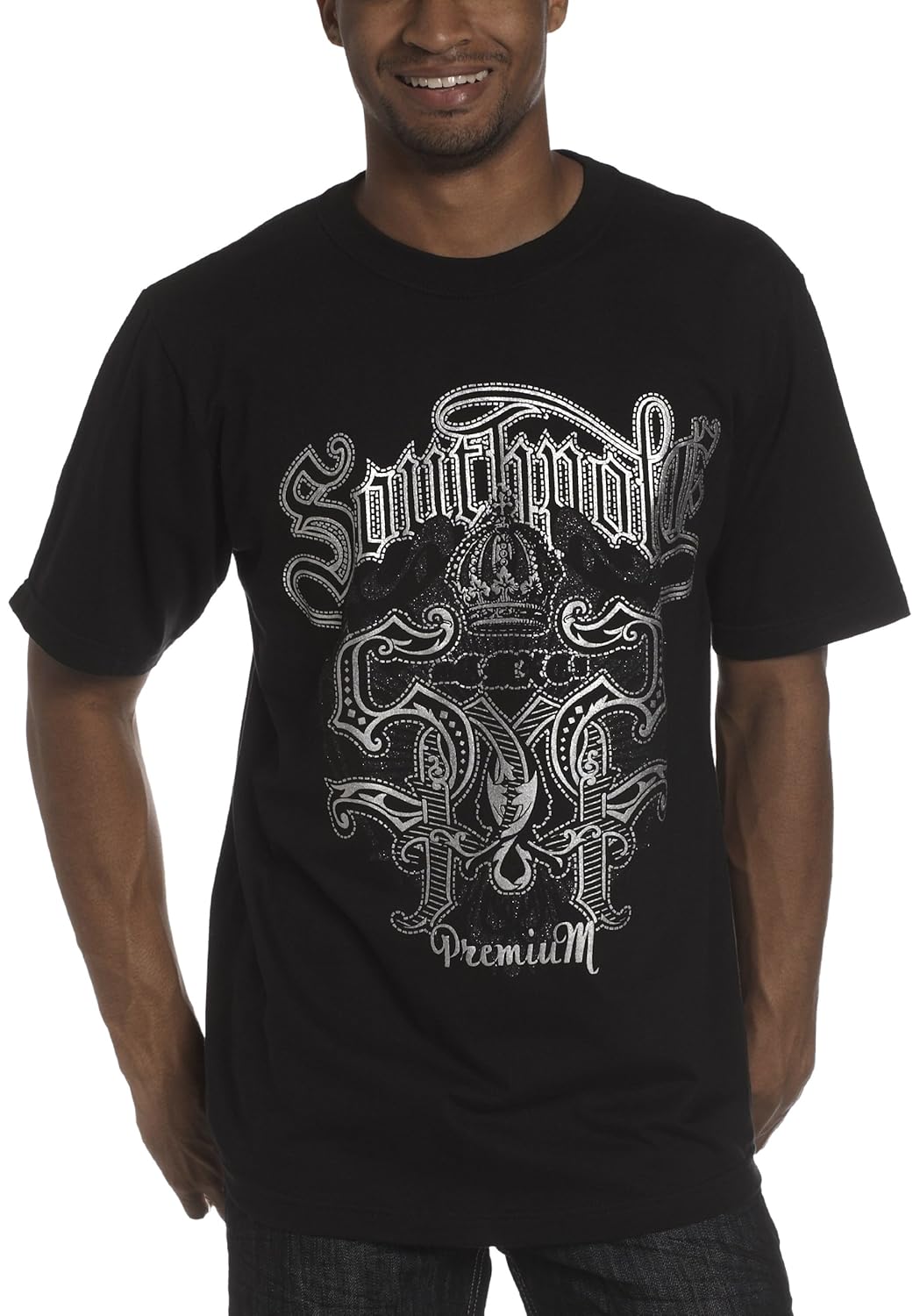 southpole 男式丝网印花 t 恤 黑色 5x-large big