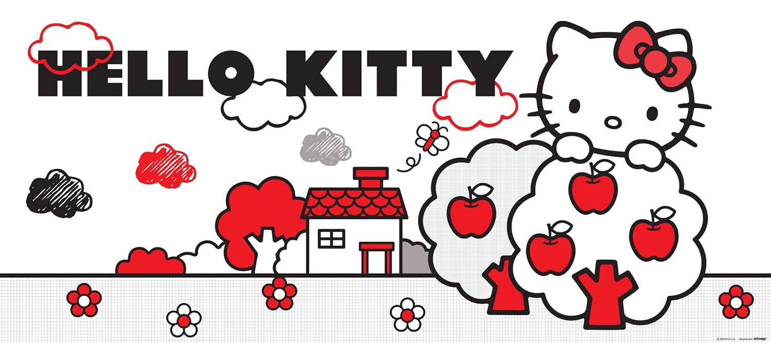 ag 设计"hello kitty apple orchard 照片壁纸儿童房,多色,202 x 90