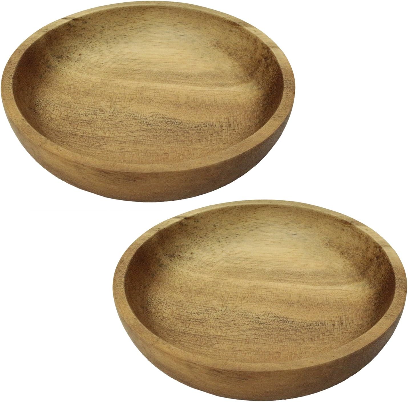 木制餐具 圆形 盘子 圆形 s*2个装 箱子 约φ10×2cm(1个)