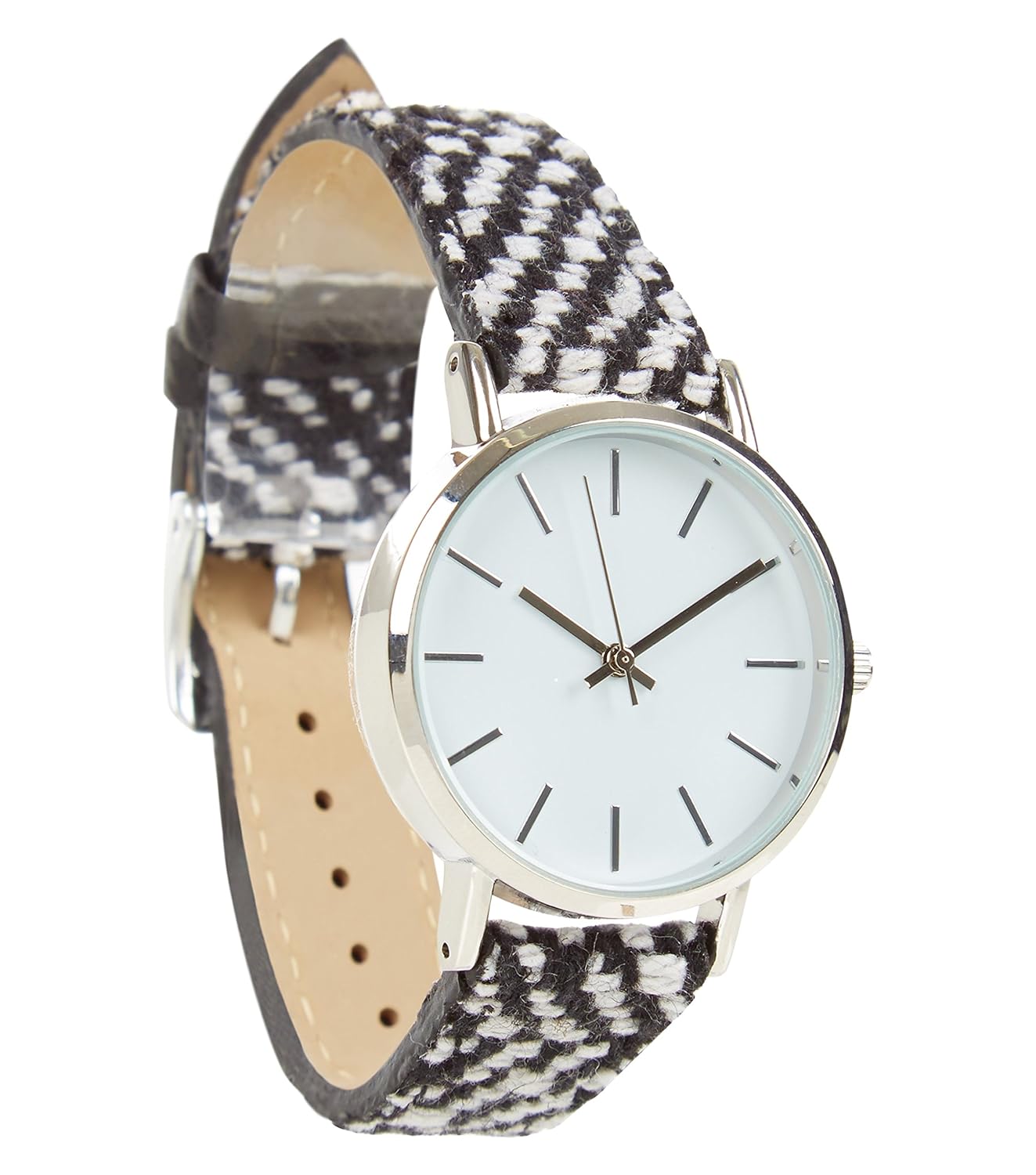 new look mono woven womens quartz watch with