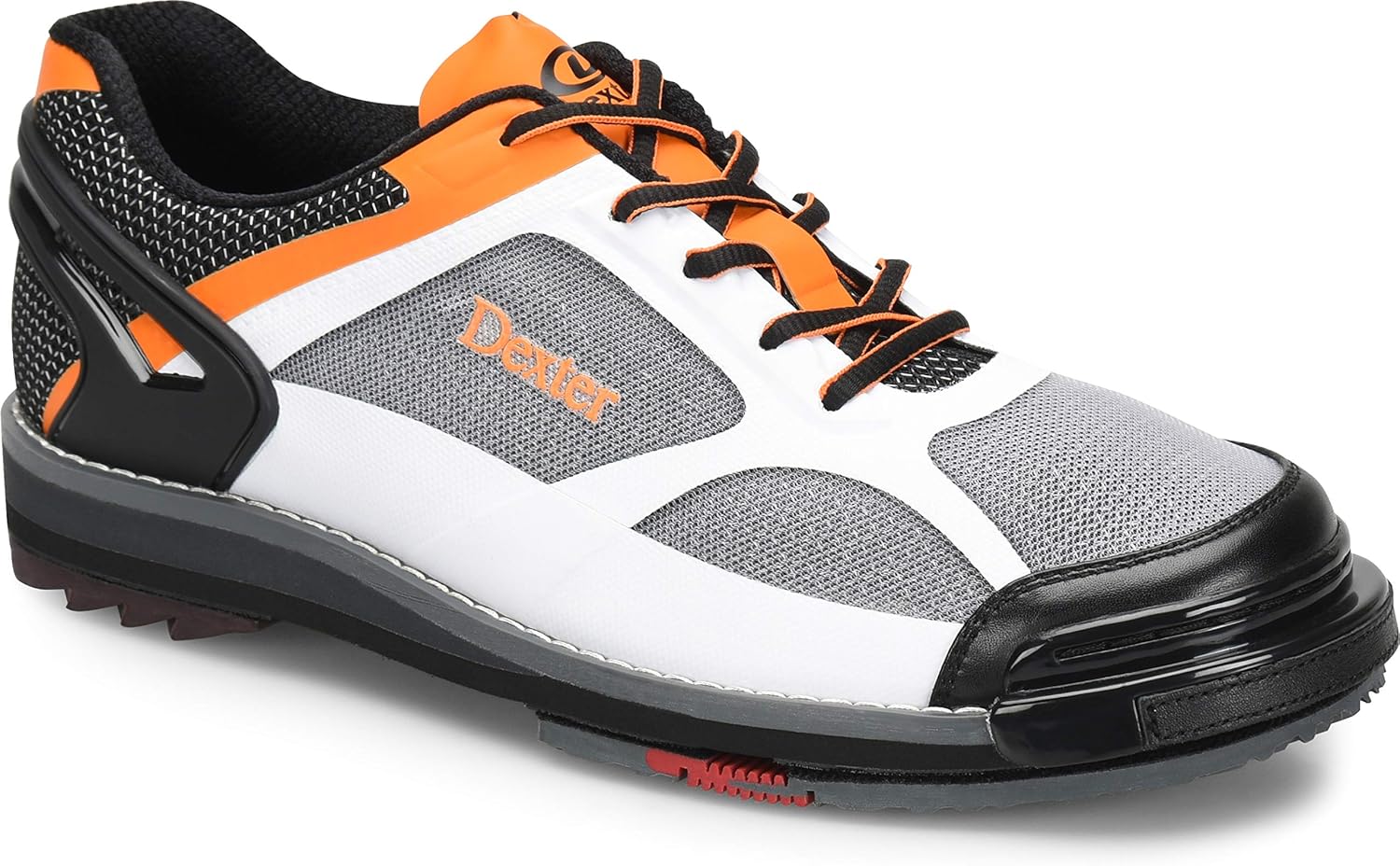 dexter 男式 the 9 ht le 保龄球鞋 - 白色/黑色/橙色 6 1/2