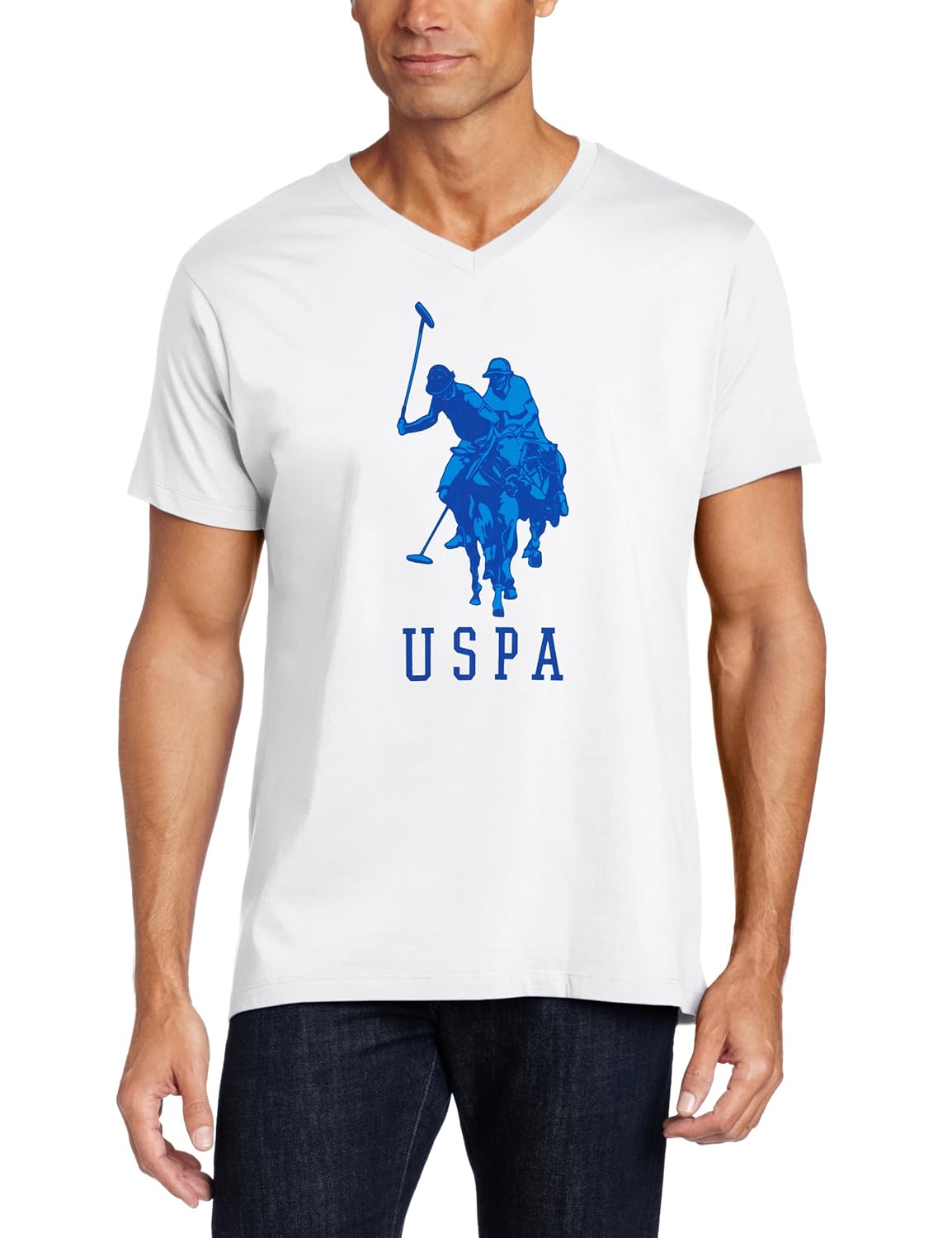 s. polo assn . 男式短袖 t 恤带斜标志 白色 x-large