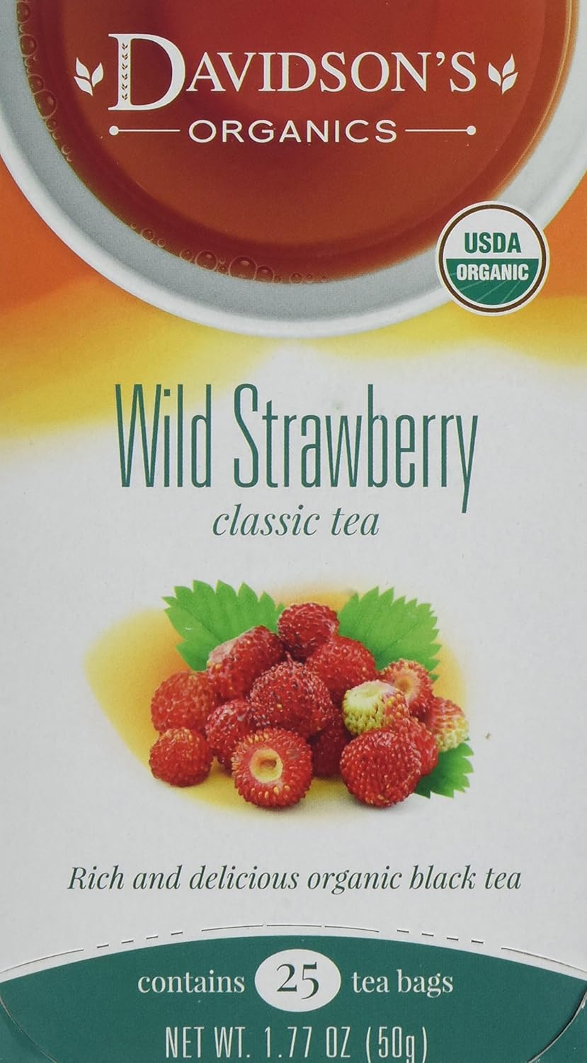 davidsons tea 25 piece wild strawberry, 1.77 ounce