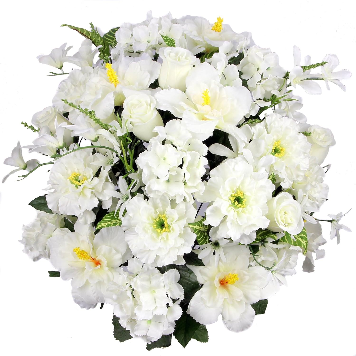 自然之女 人工木槿花,玫瑰花,freesias & fillers 花混合腮红,适合