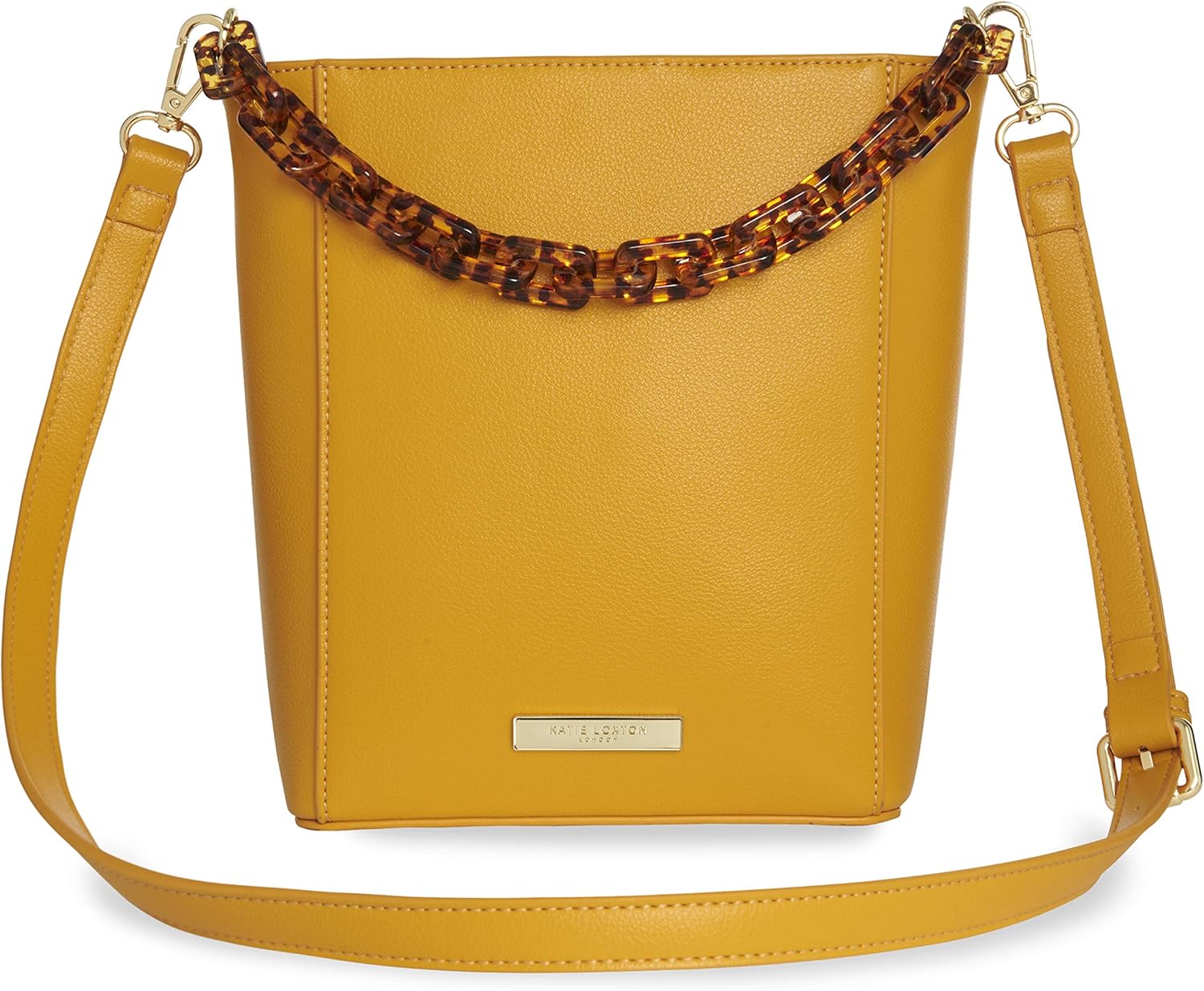 katie loxton ayla tortoiseshell 女式人造皮革可转换肩带手提包赭色