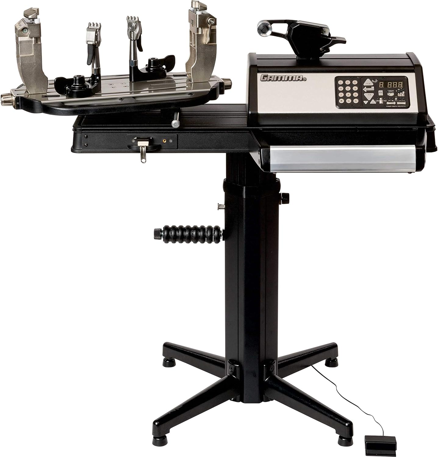gamma 专业网球拍线机:带数字控制面板的立式球拍线机,内含工具和配件