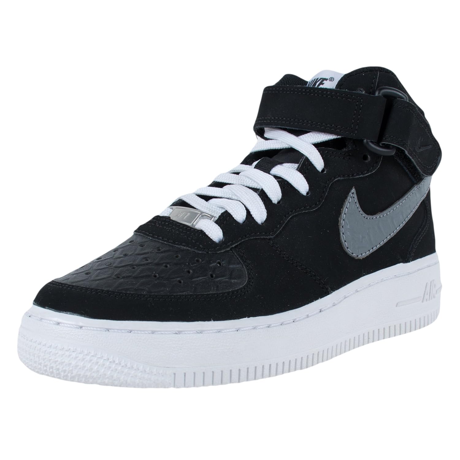 nike air force 1 mid (gs) boys basketball shoes 314195-031 black