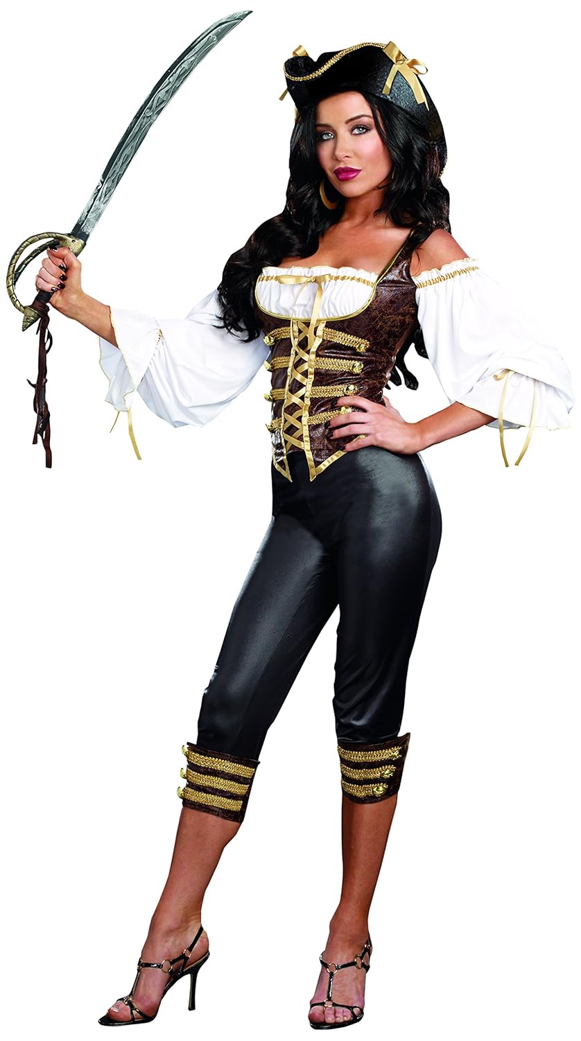 dreamgirl 女式 seaworthy pillaging 海盗船长服装
