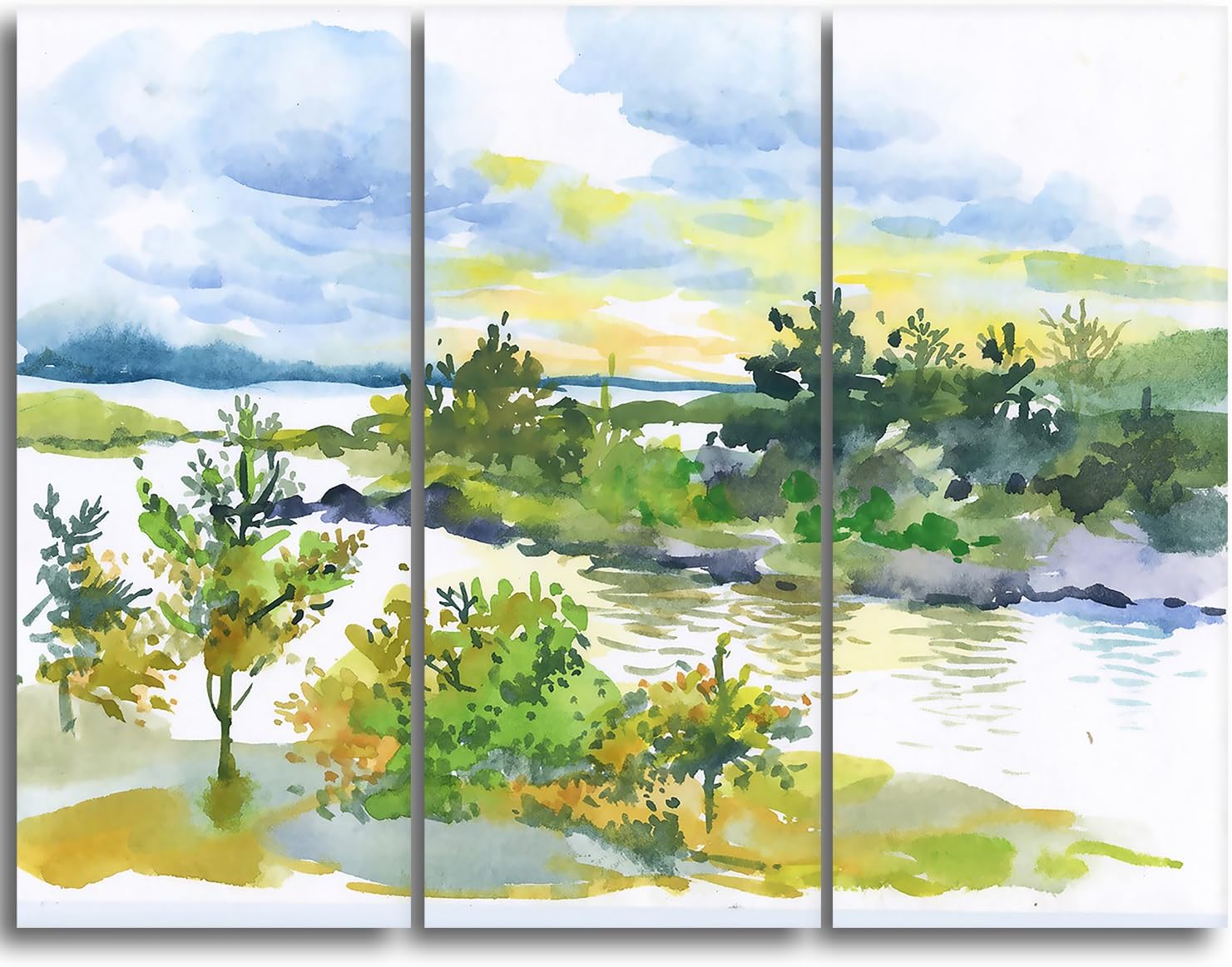 设计艺术画布艺术品 36x28" - 3 panels pt11048-3p