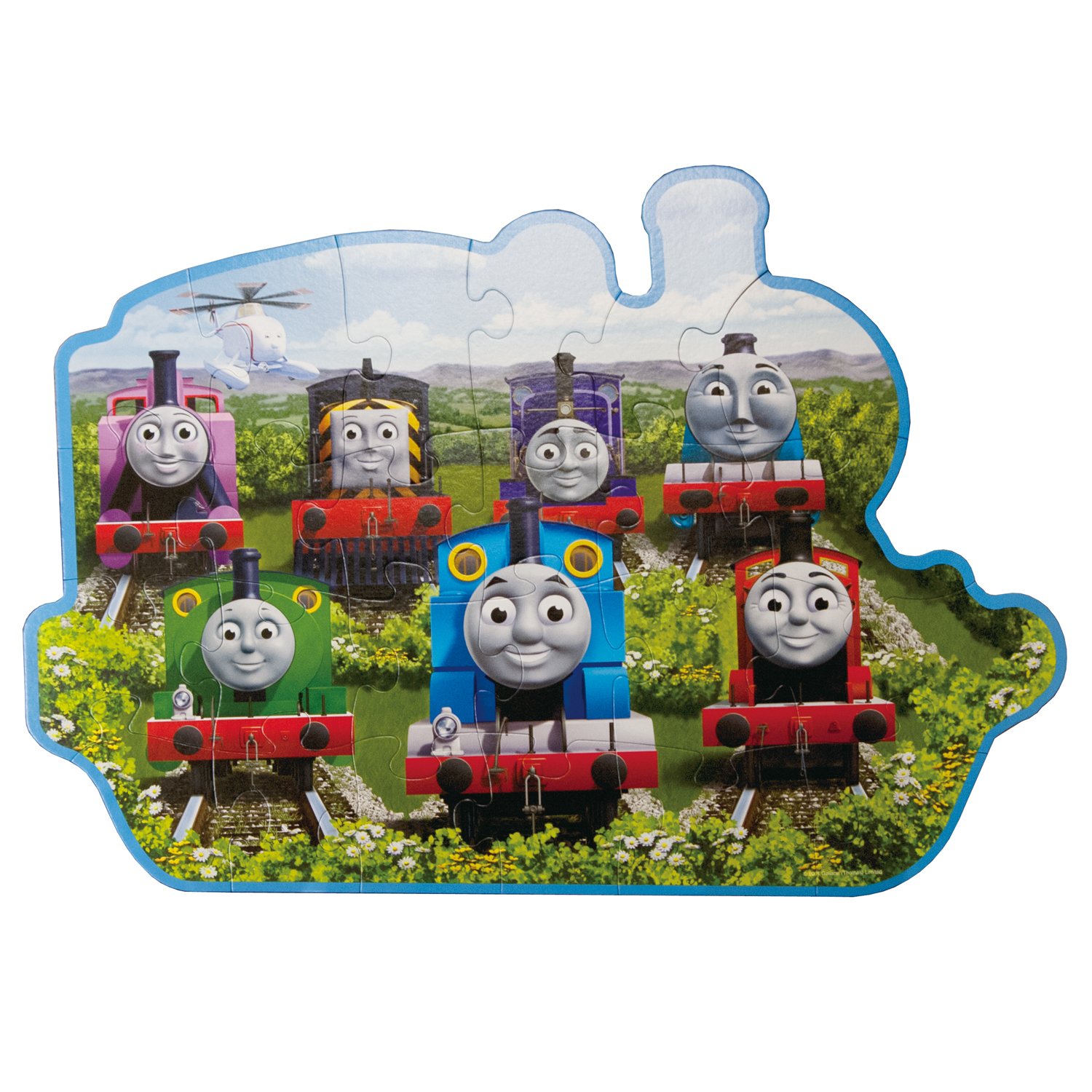 托马斯和朋友:sodor朋友24件异型地板拼图