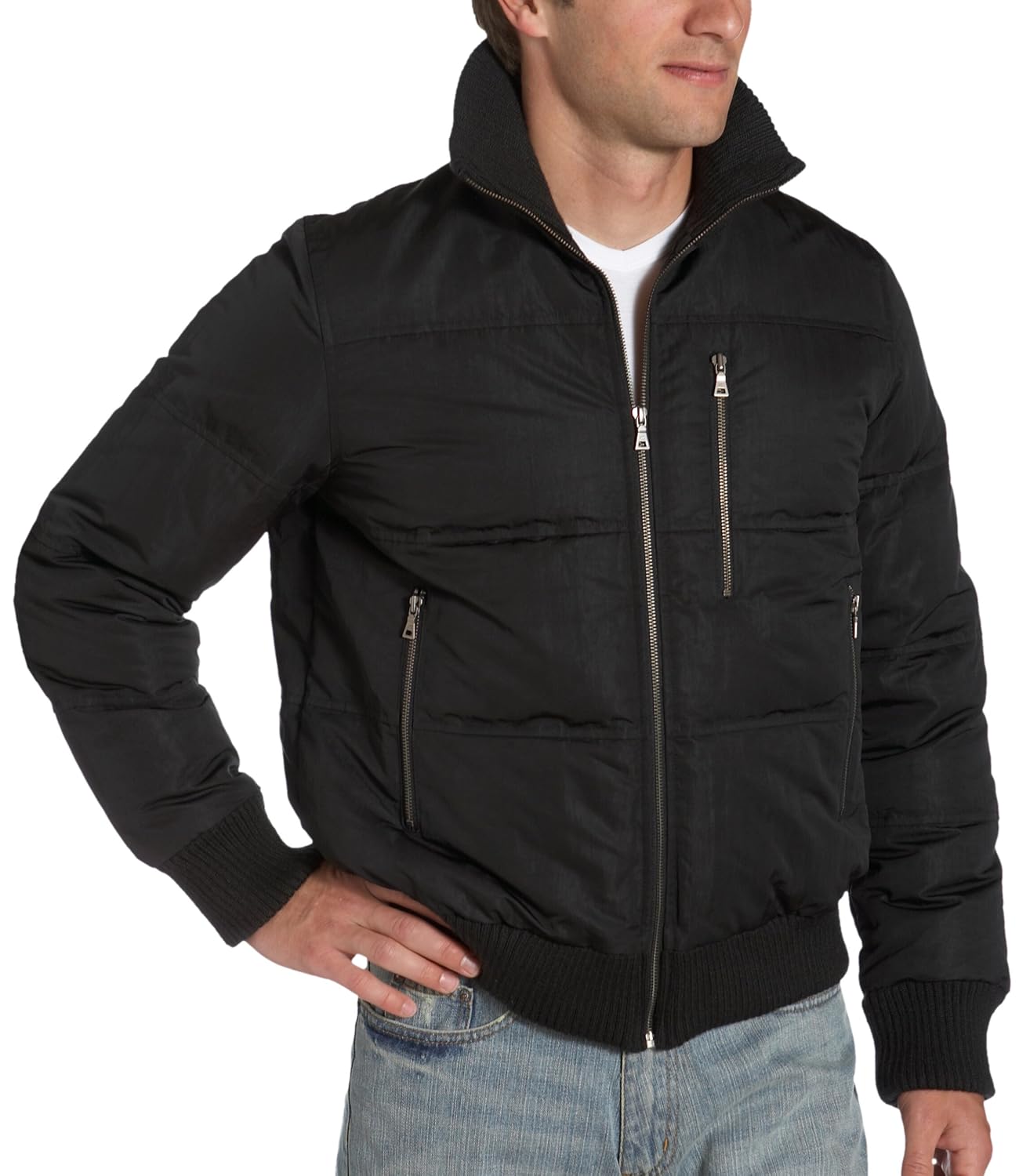 kenneth cole new york 男式羽绒服 黑色 x-large