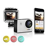 高级 HYPE 摄像机 - 高功率口袋运动摄像机 - 高端 4K 高清摄像 W/Wi-Fi 无线连接智能手机- 2 英寸 LCD 屏幕 银色